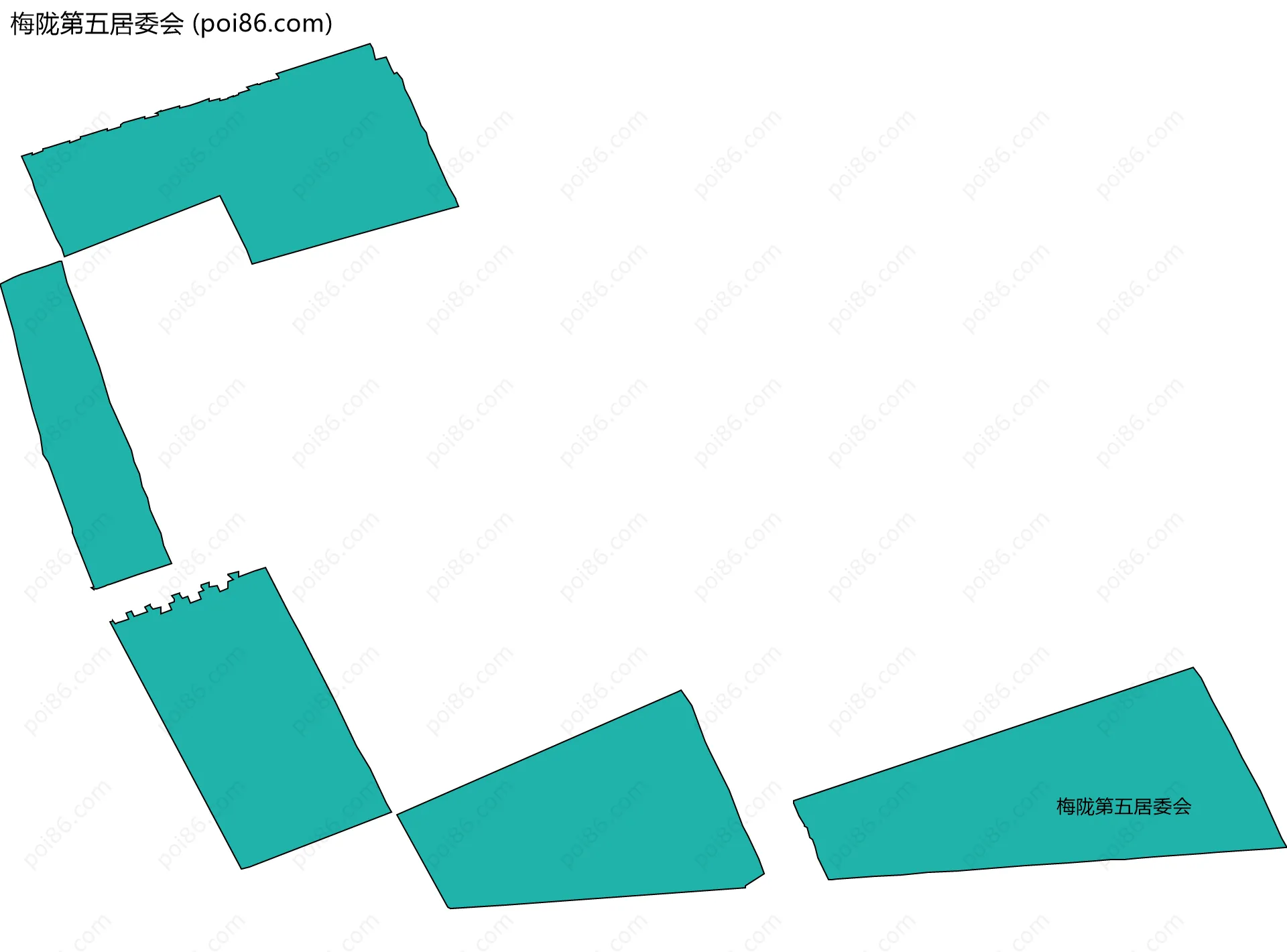 梅陇第五居委会边界地图