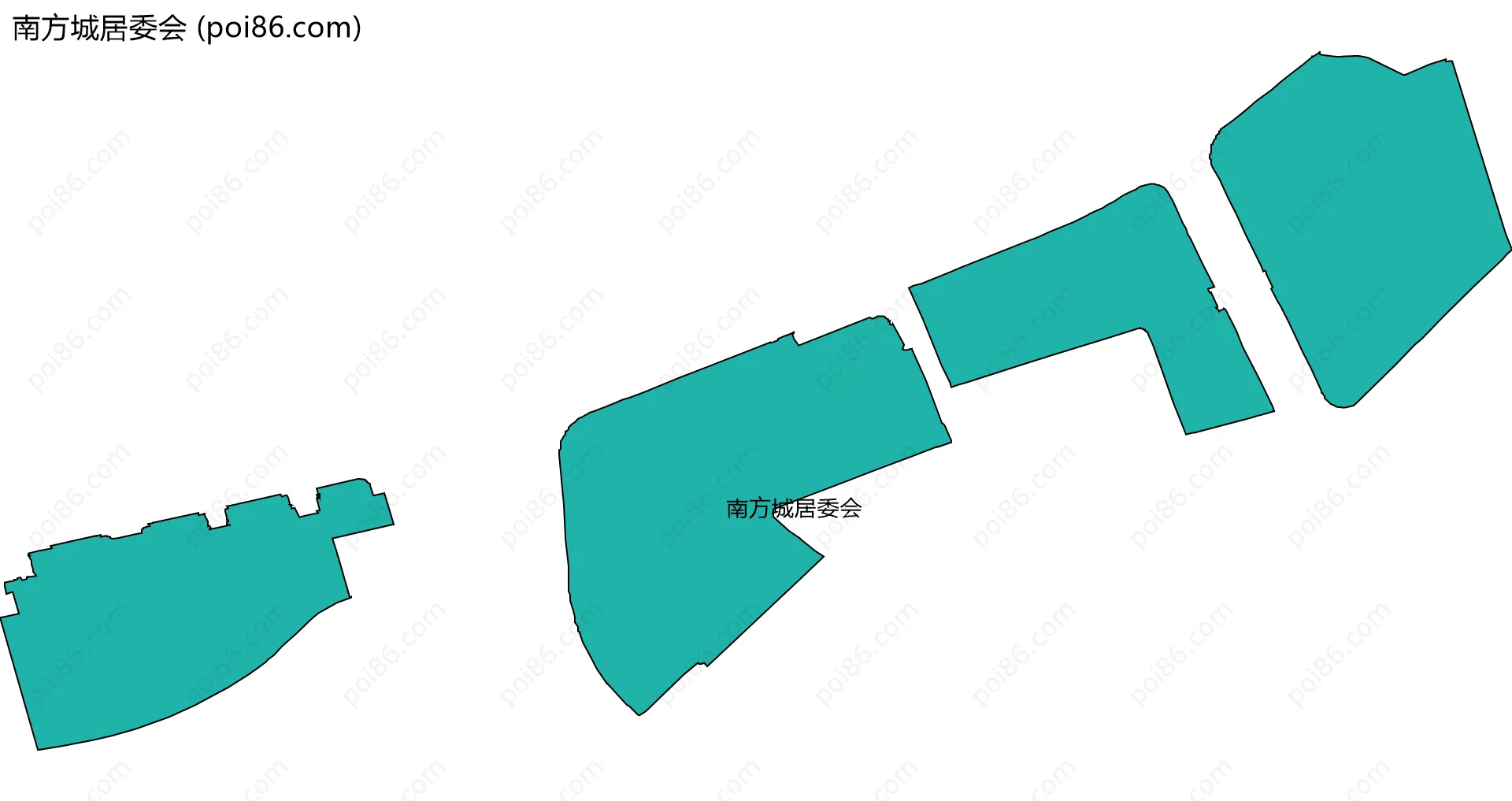 南方城居委会边界地图