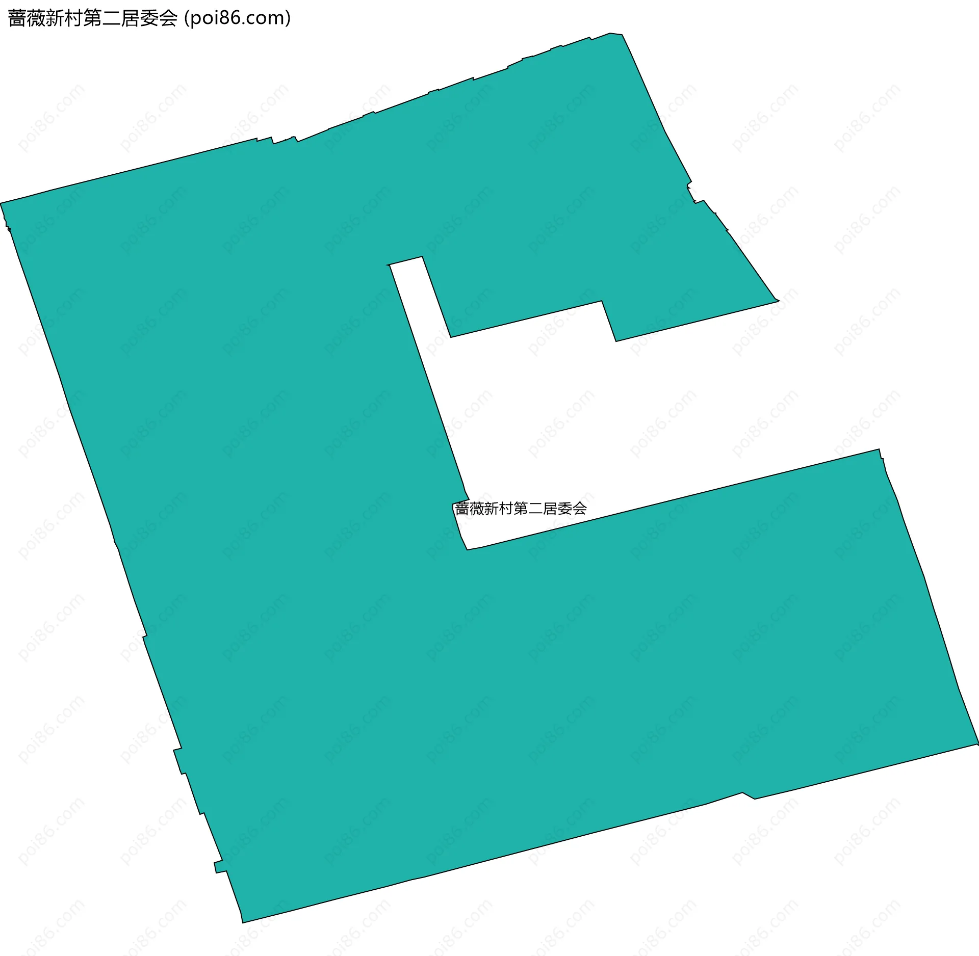 蔷薇新村第二居委会边界地图