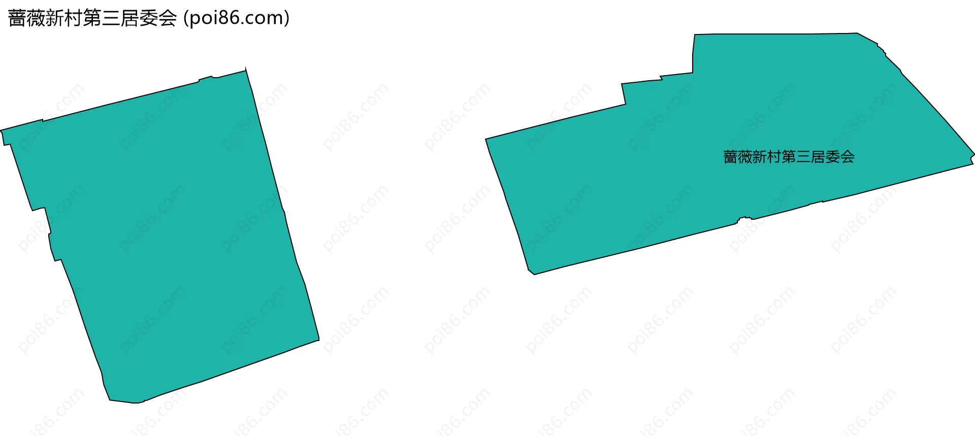 蔷薇新村第三居委会边界地图