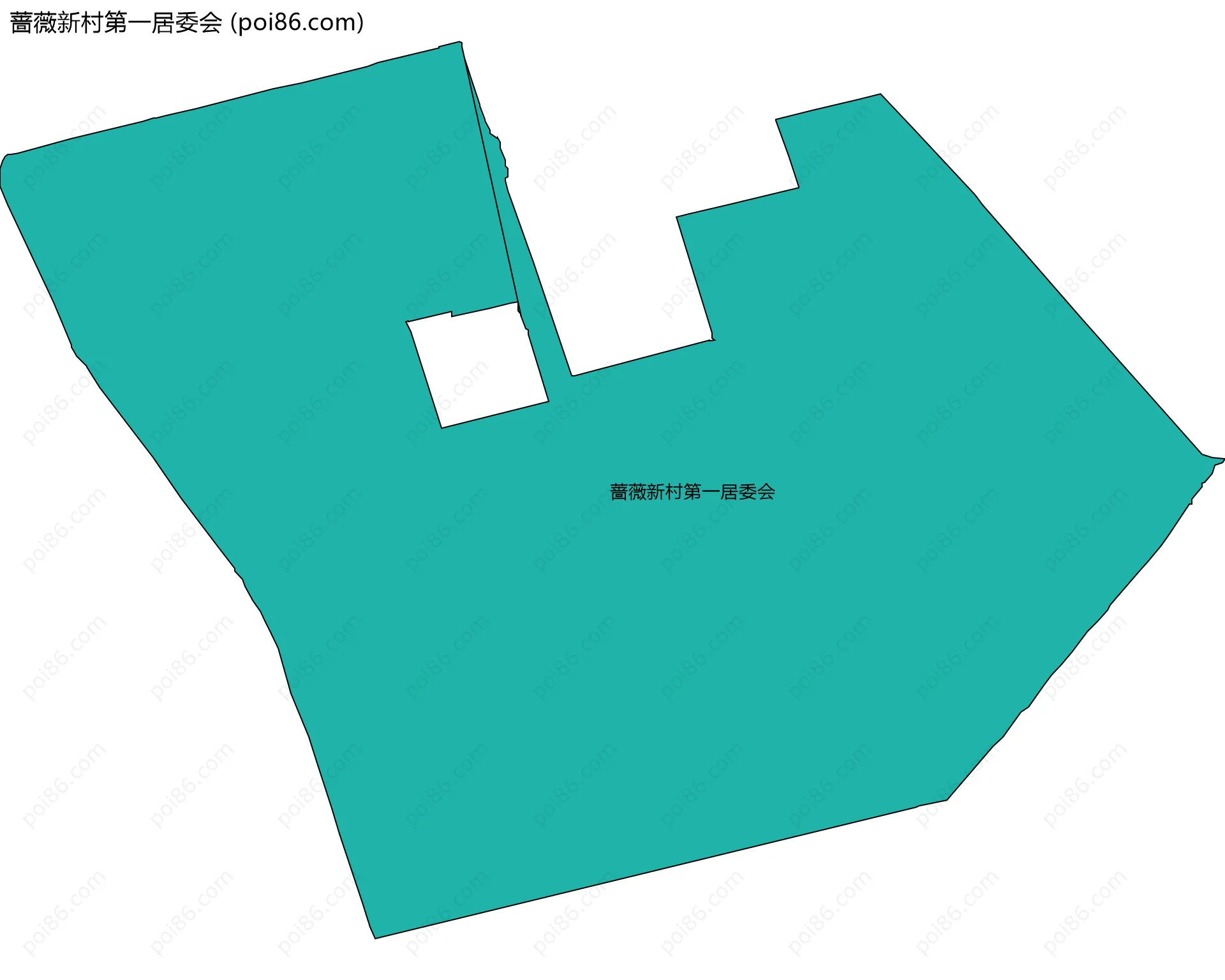 蔷薇新村第一居委会边界地图