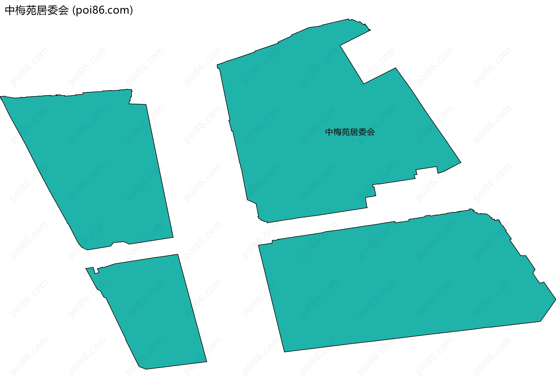 中梅苑居委会边界地图