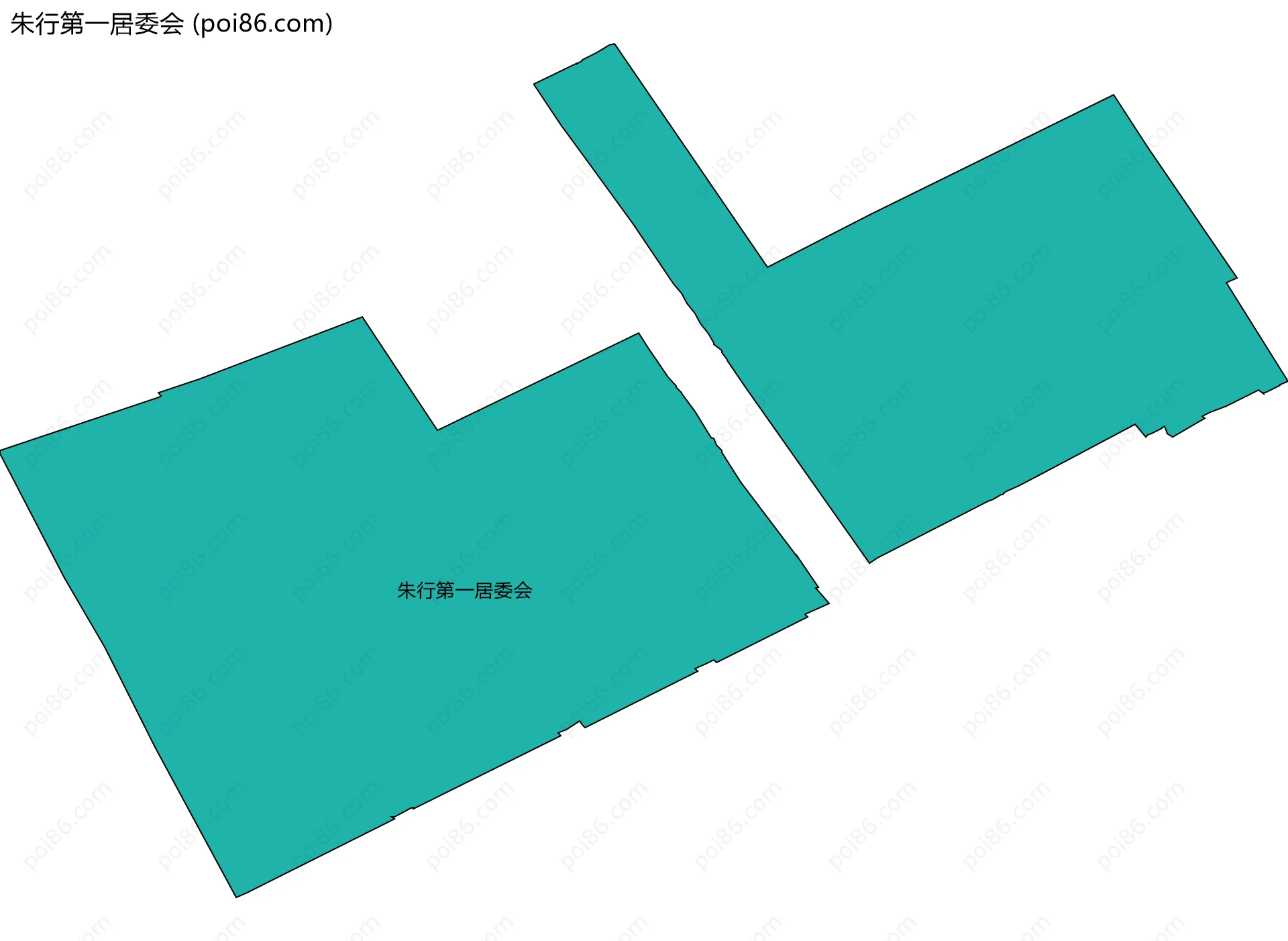 朱行第一居委会边界地图