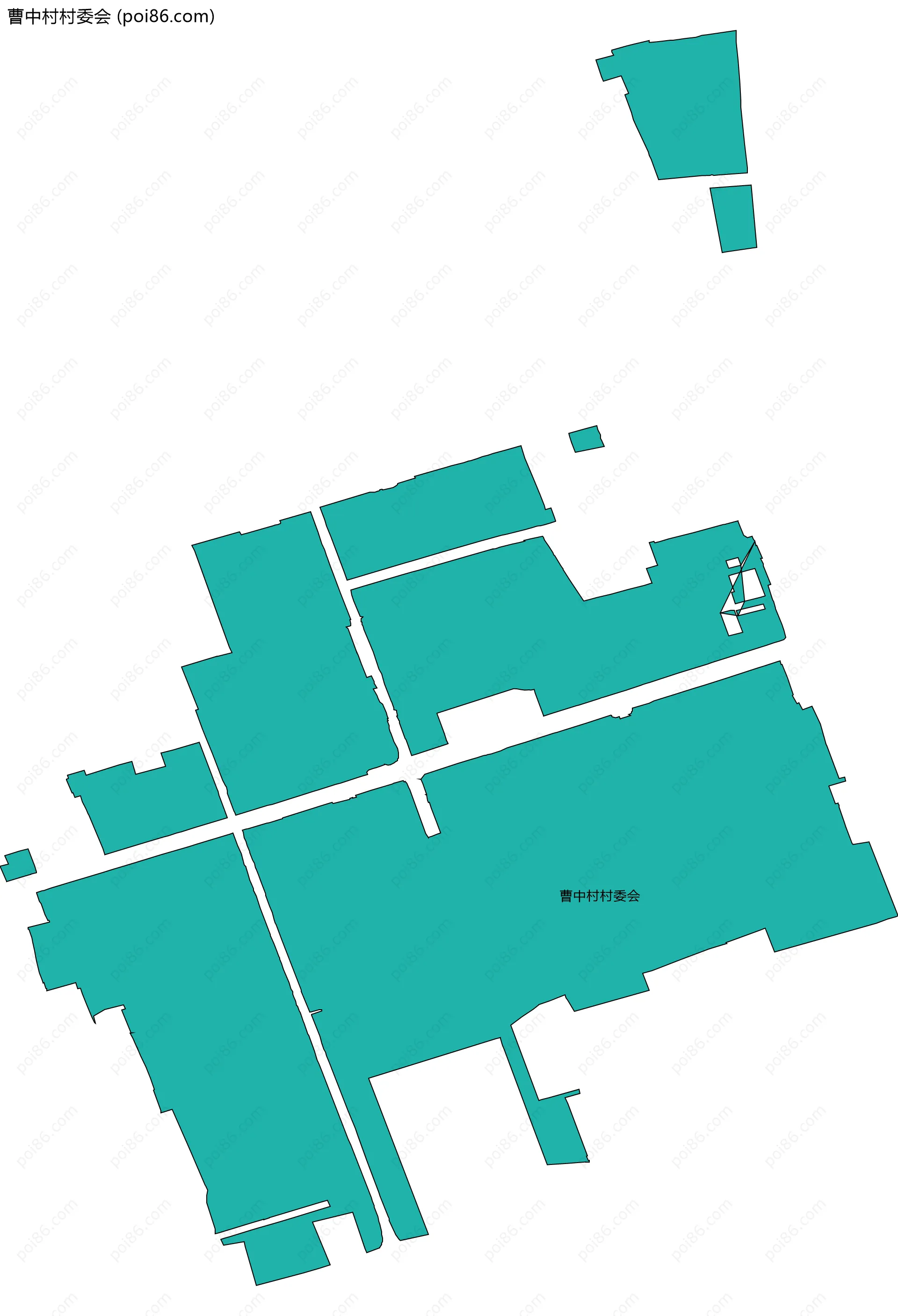曹中村村委会边界地图