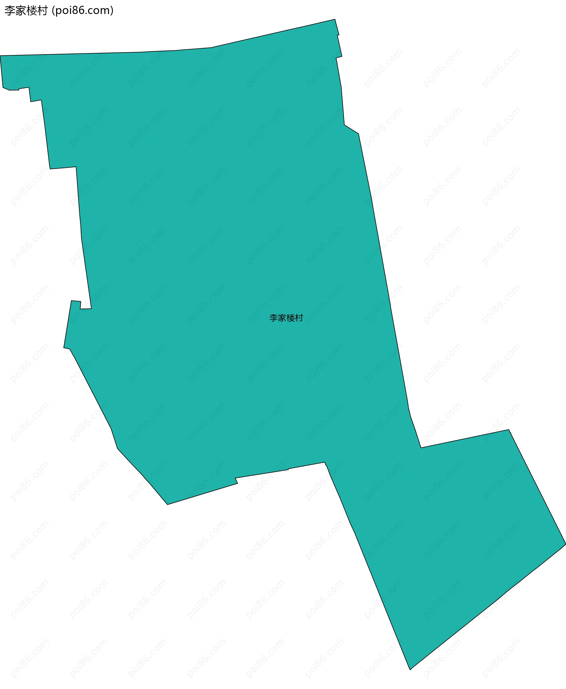 李家楼村边界地图