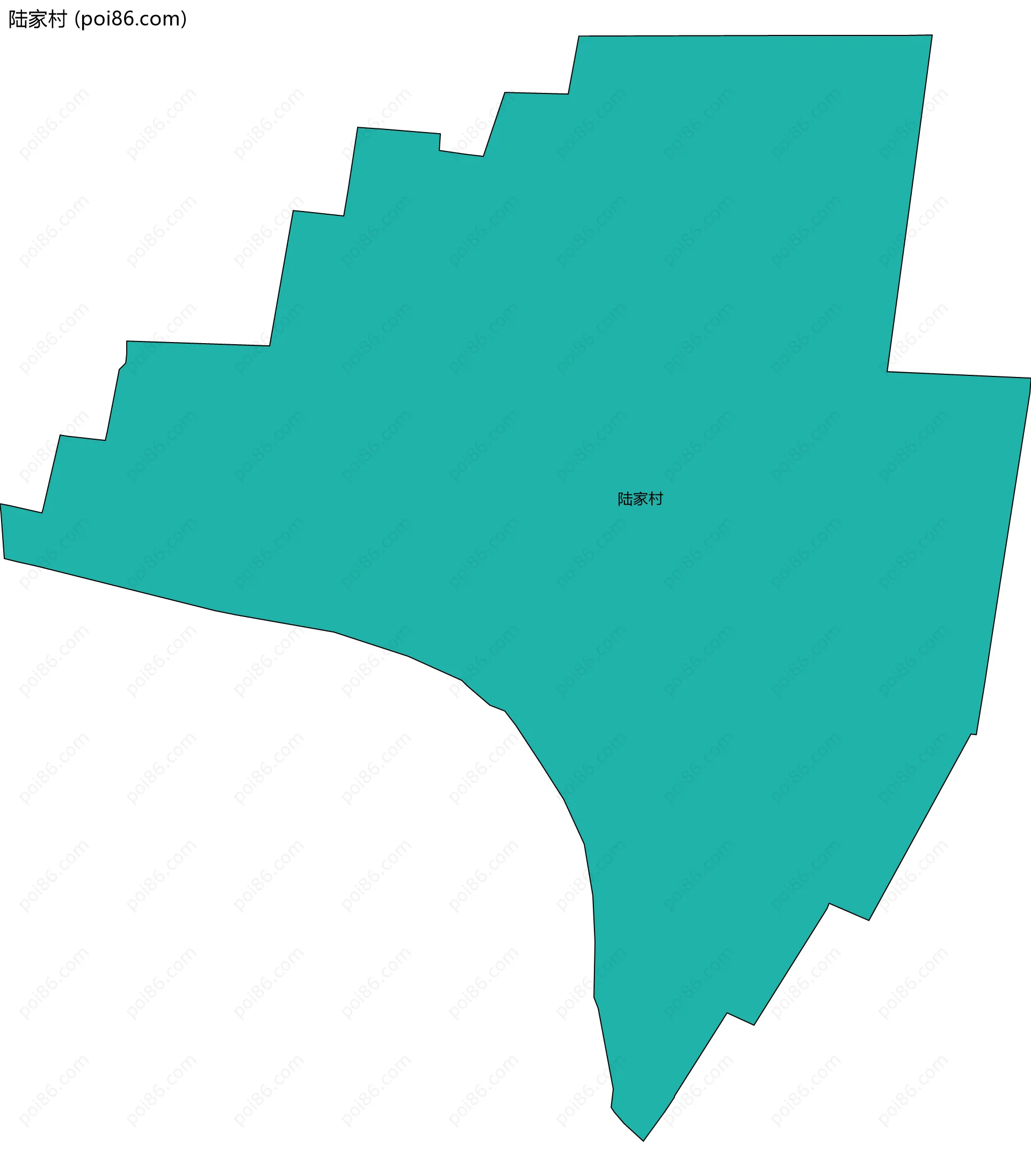 陆家村边界地图