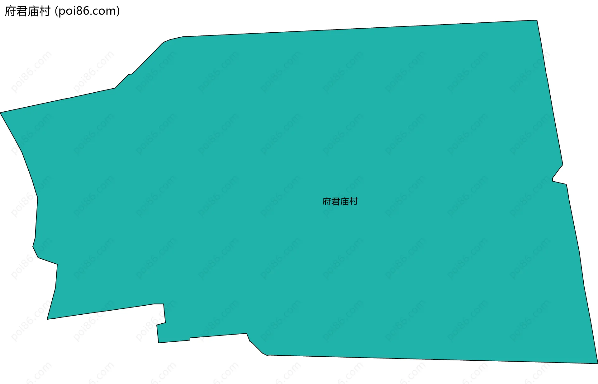 府君庙村边界地图