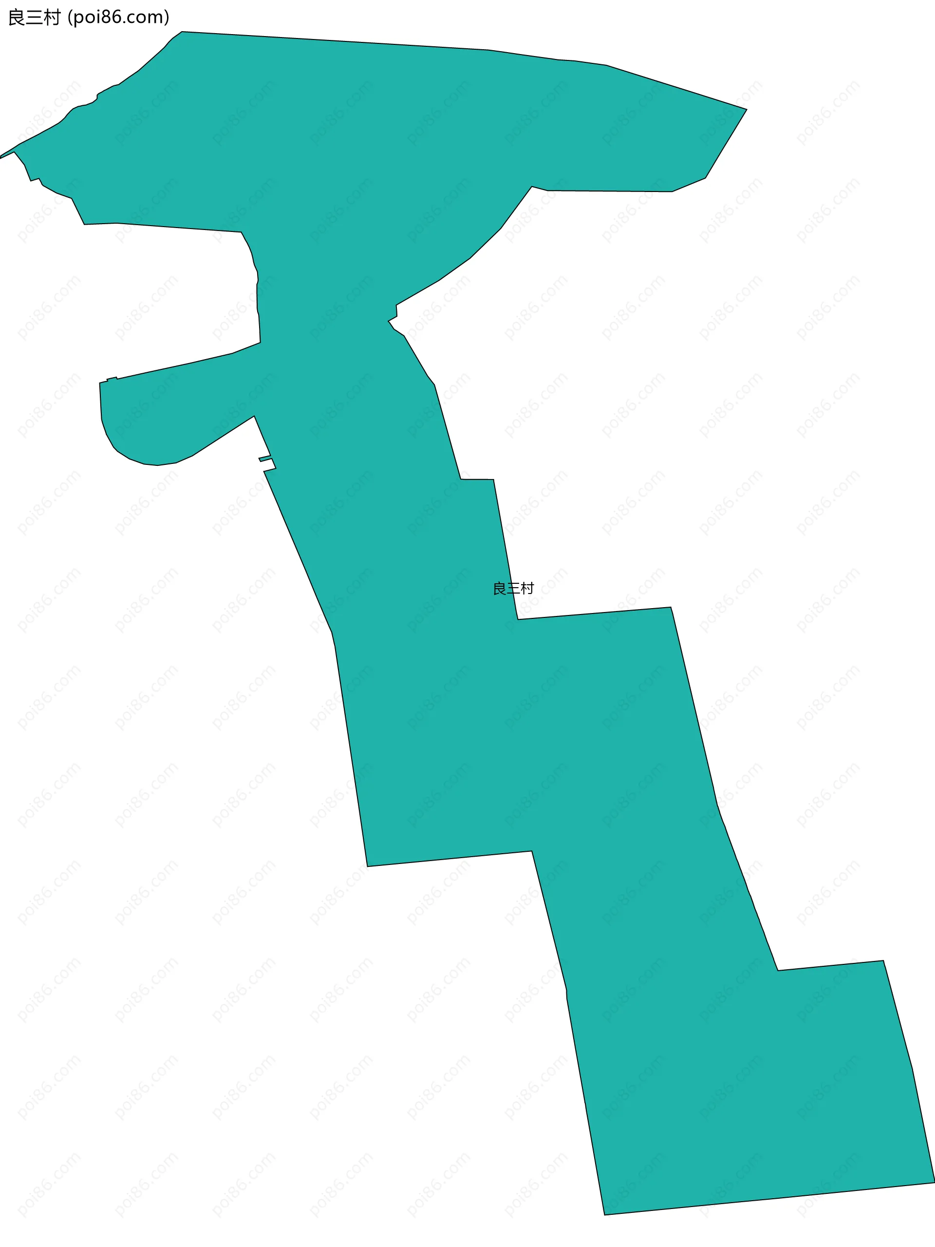 良三村边界地图