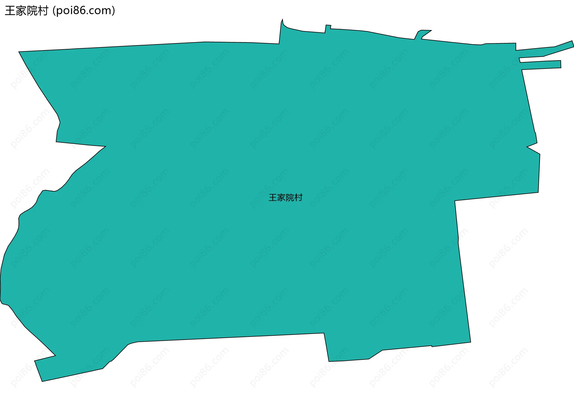 王家院村边界地图