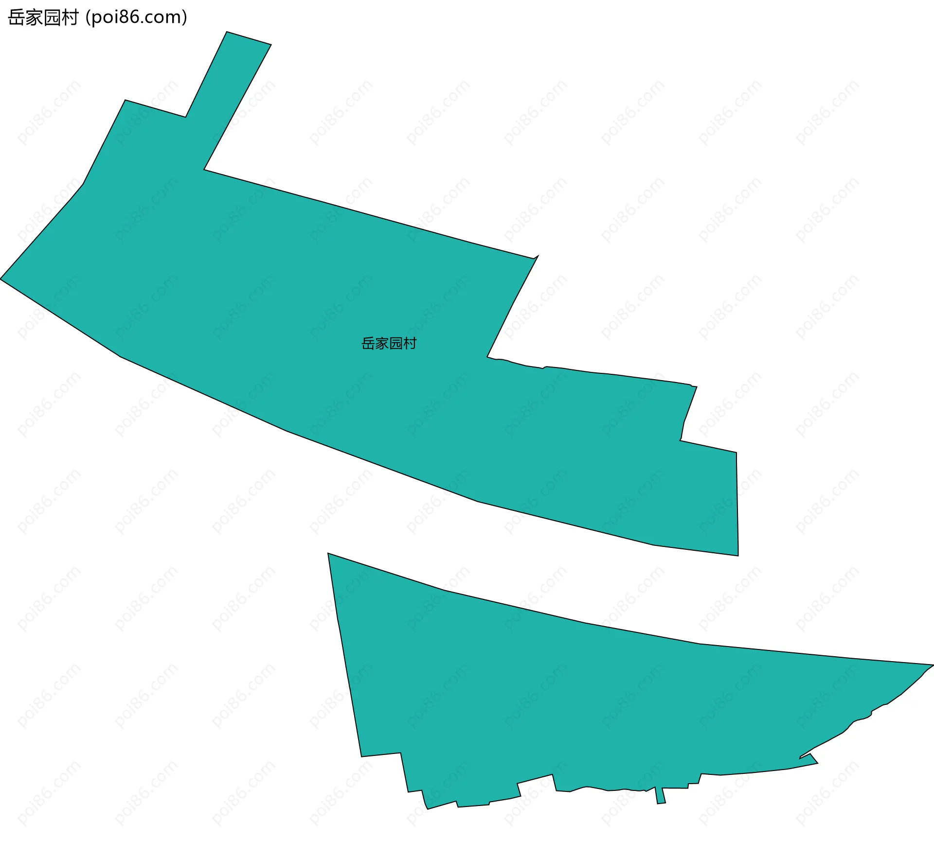 岳家园村边界地图