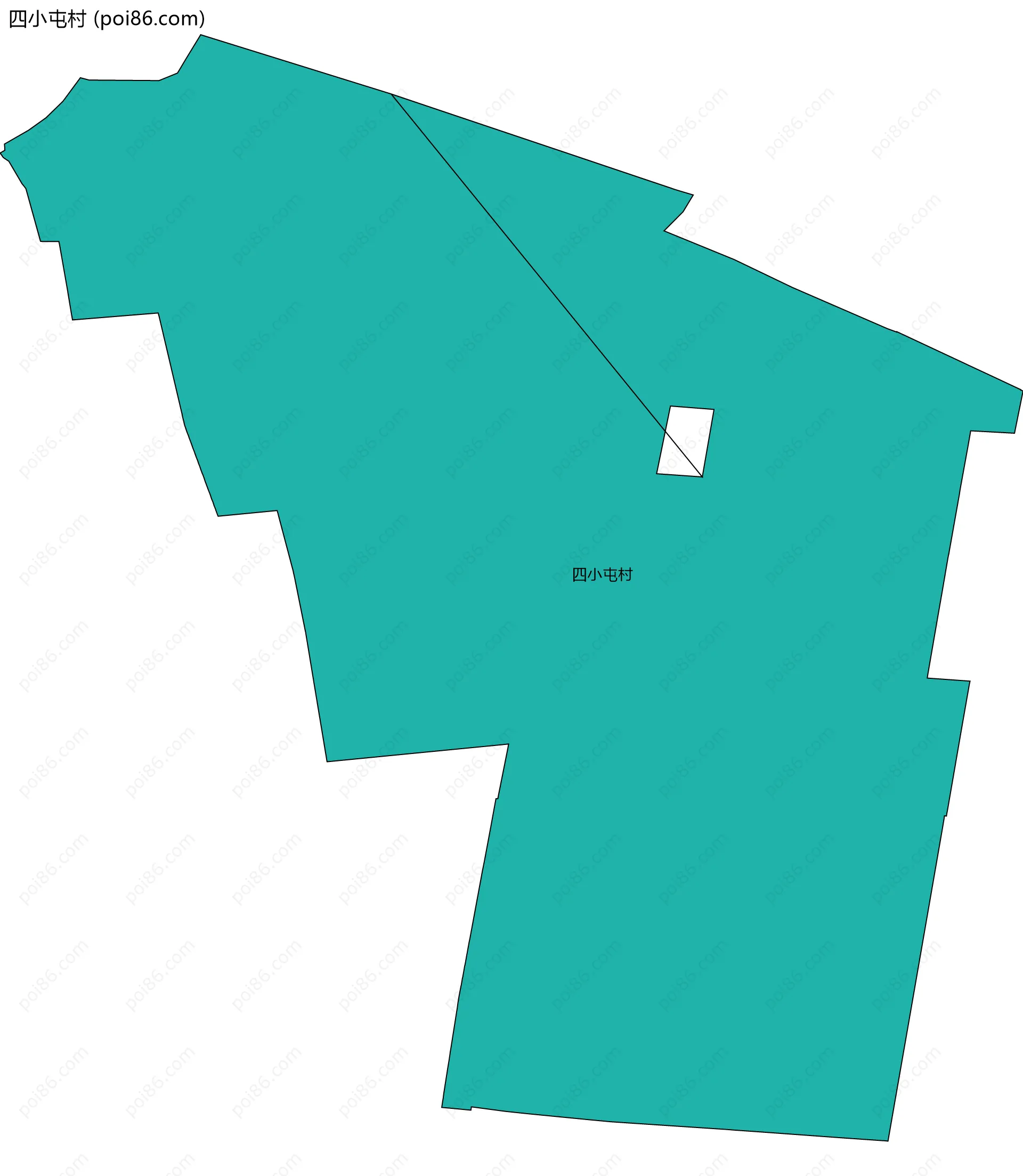 四小屯村边界地图