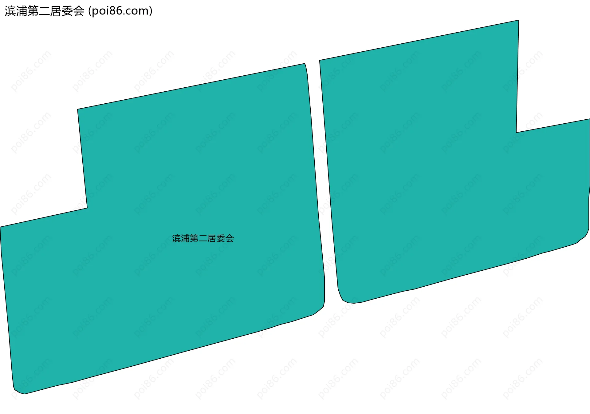 滨浦第二居委会边界地图