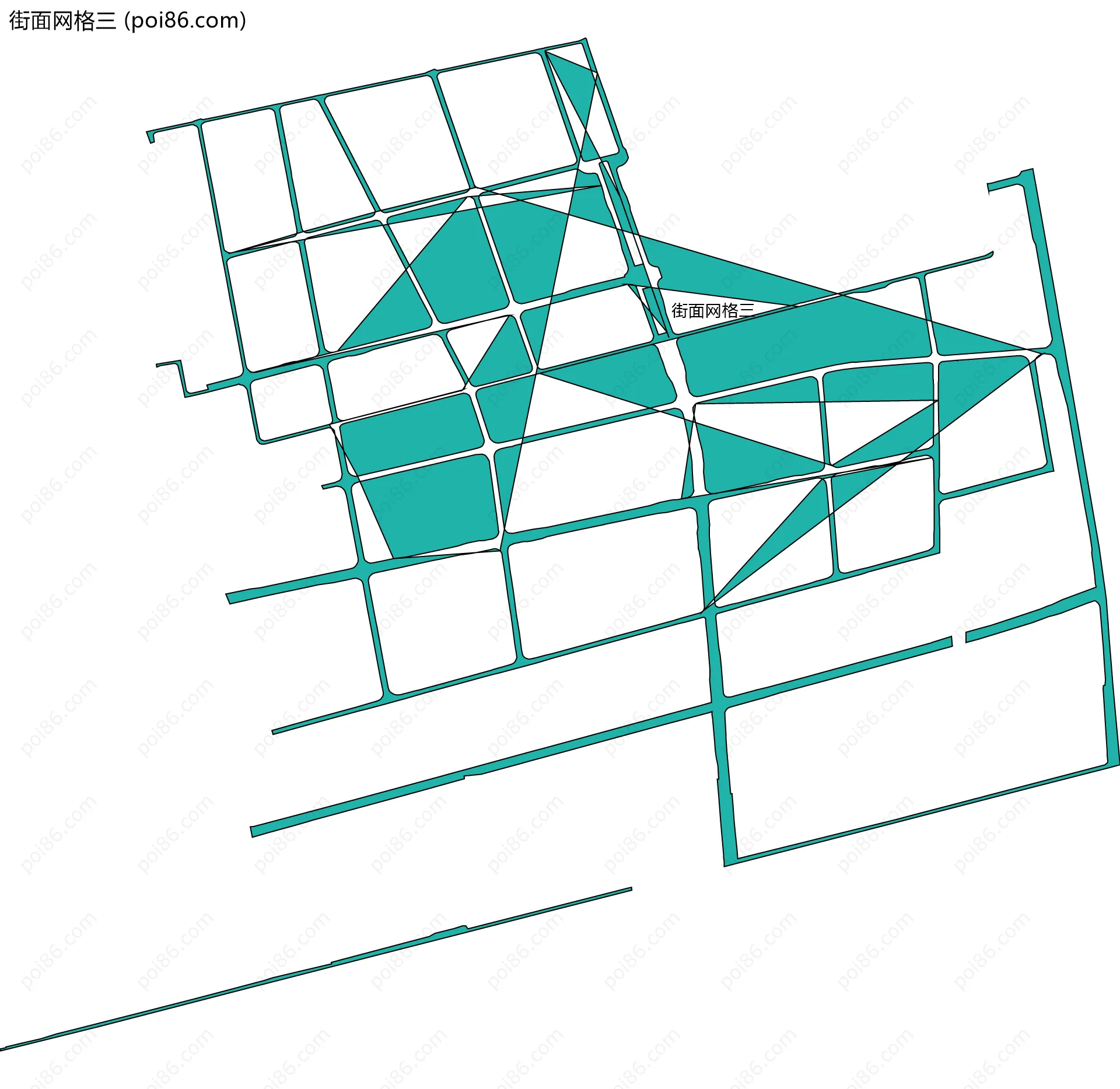街面网格三边界地图