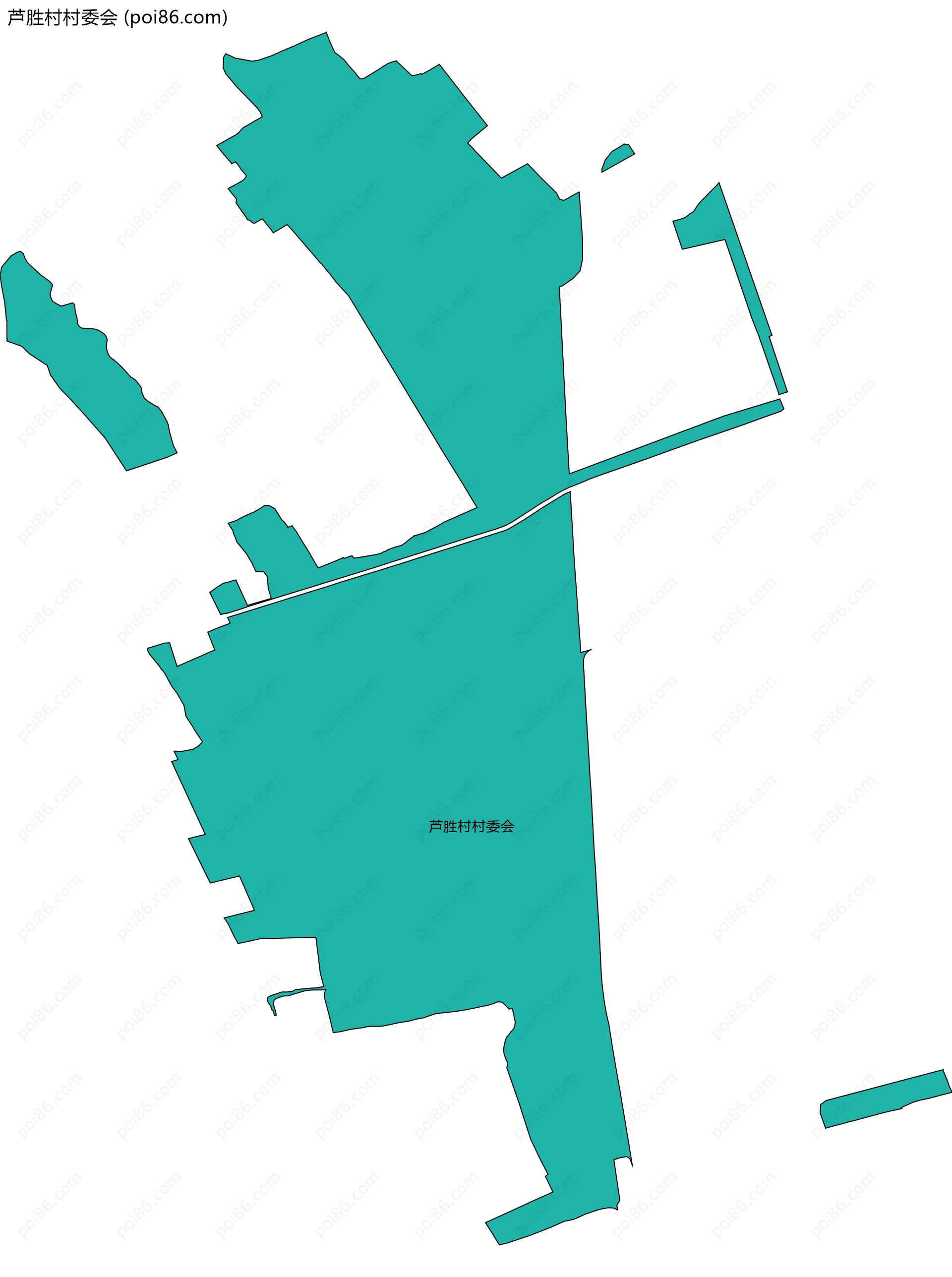 芦胜村村委会边界地图