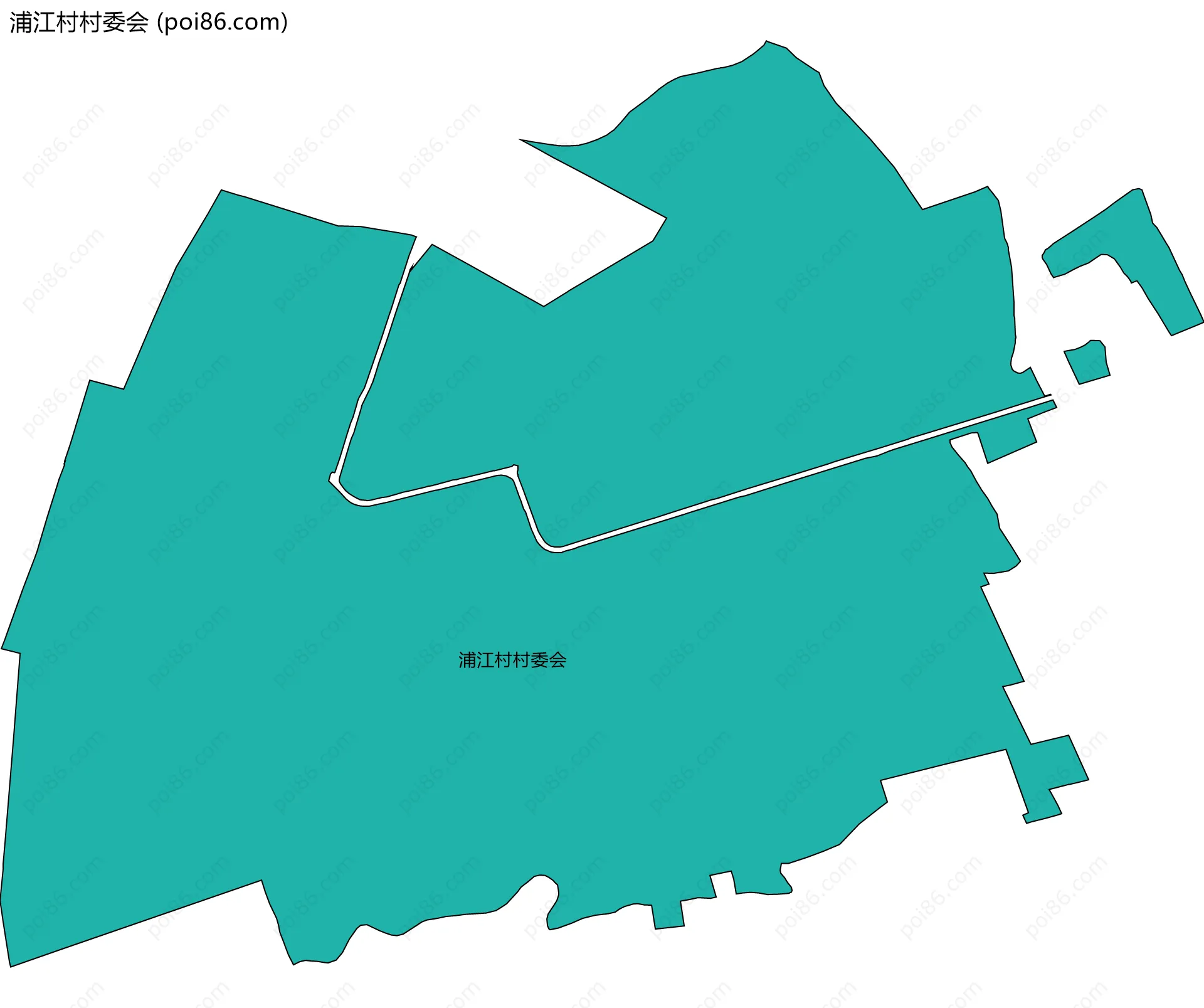 浦江村村委会边界地图