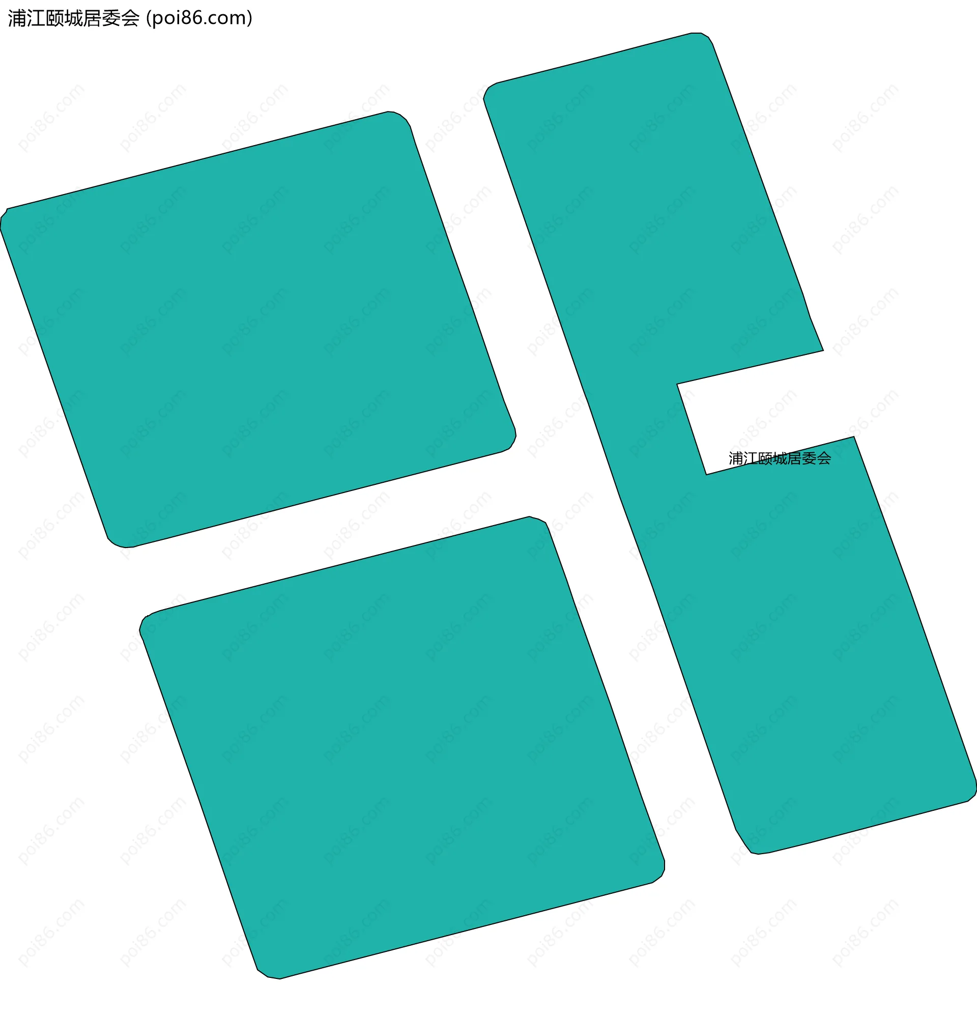 浦江颐城居委会边界地图