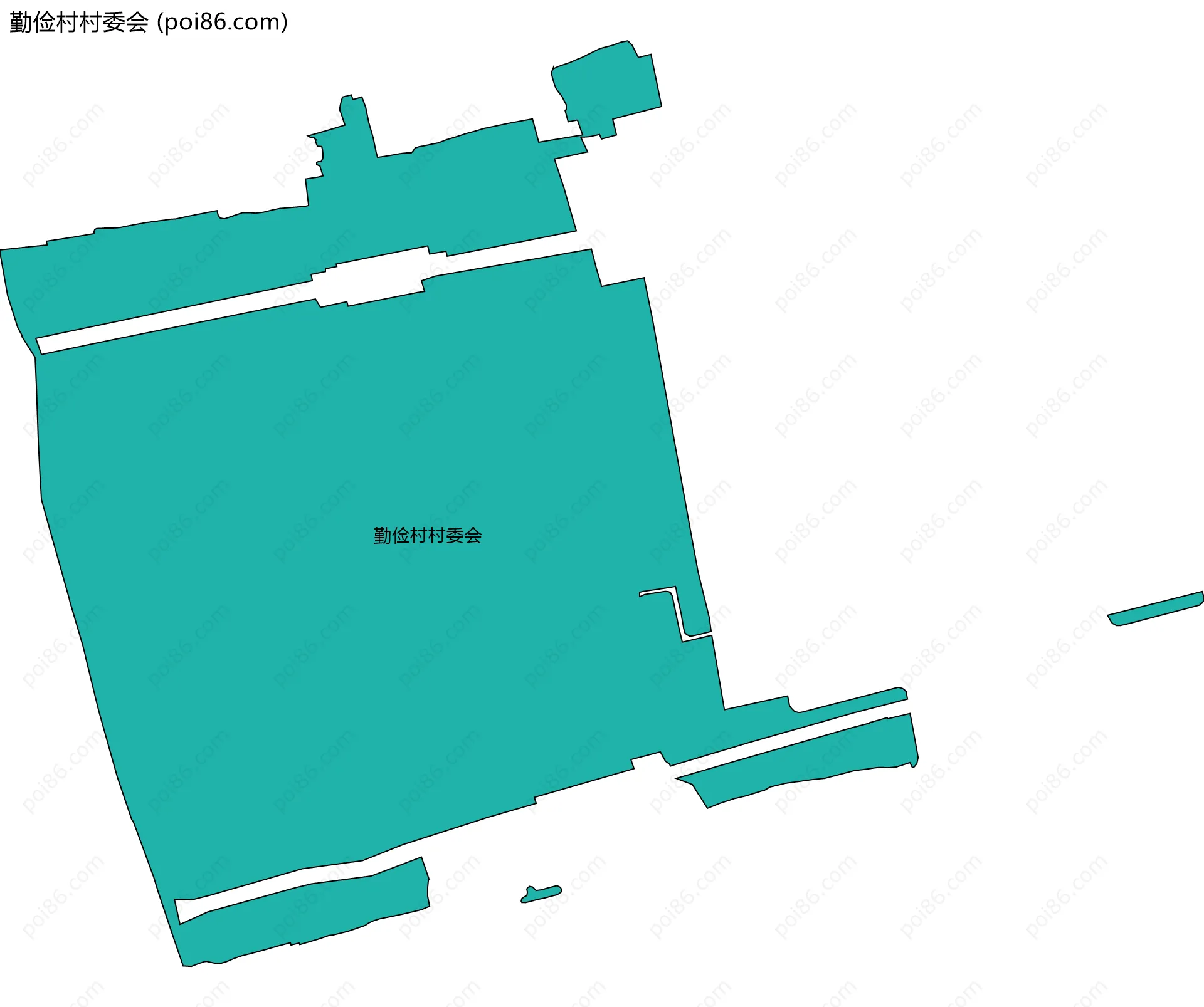 勤俭村村委会边界地图