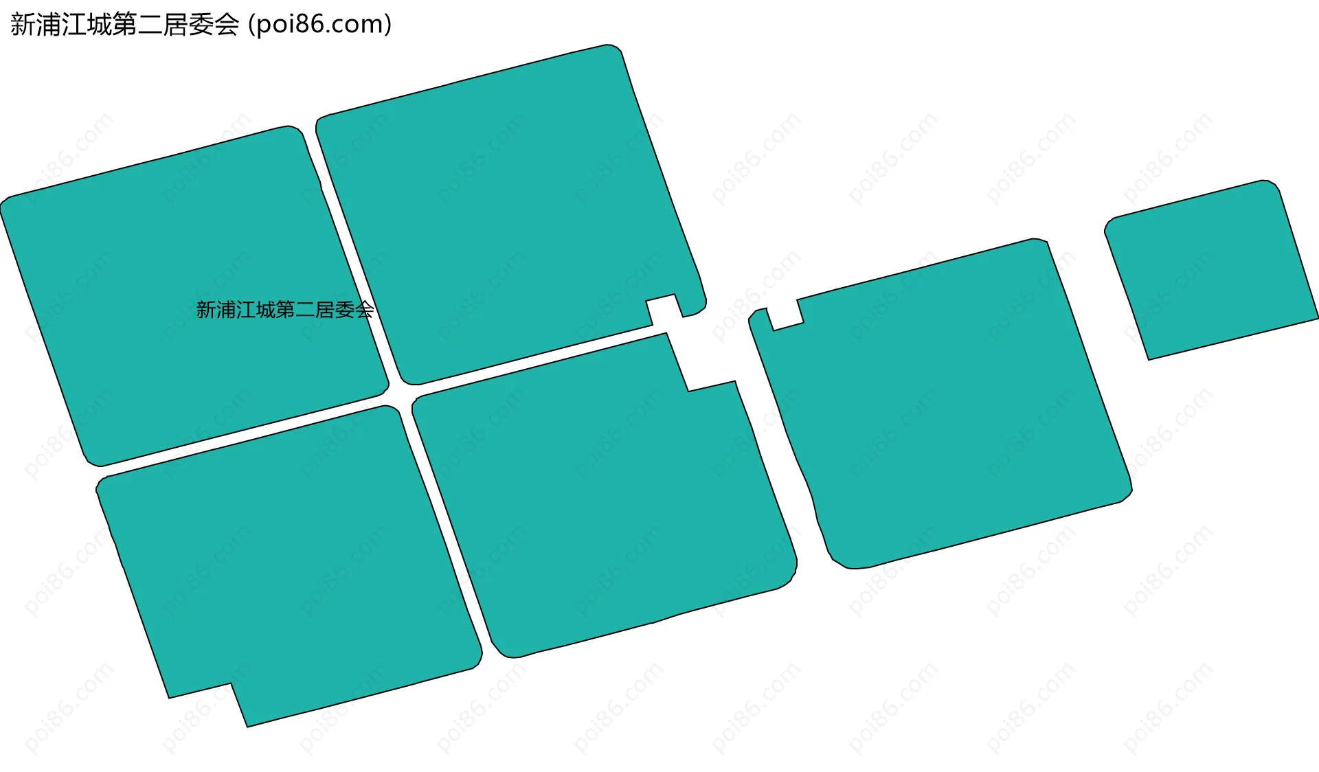 新浦江城第二居委会边界地图