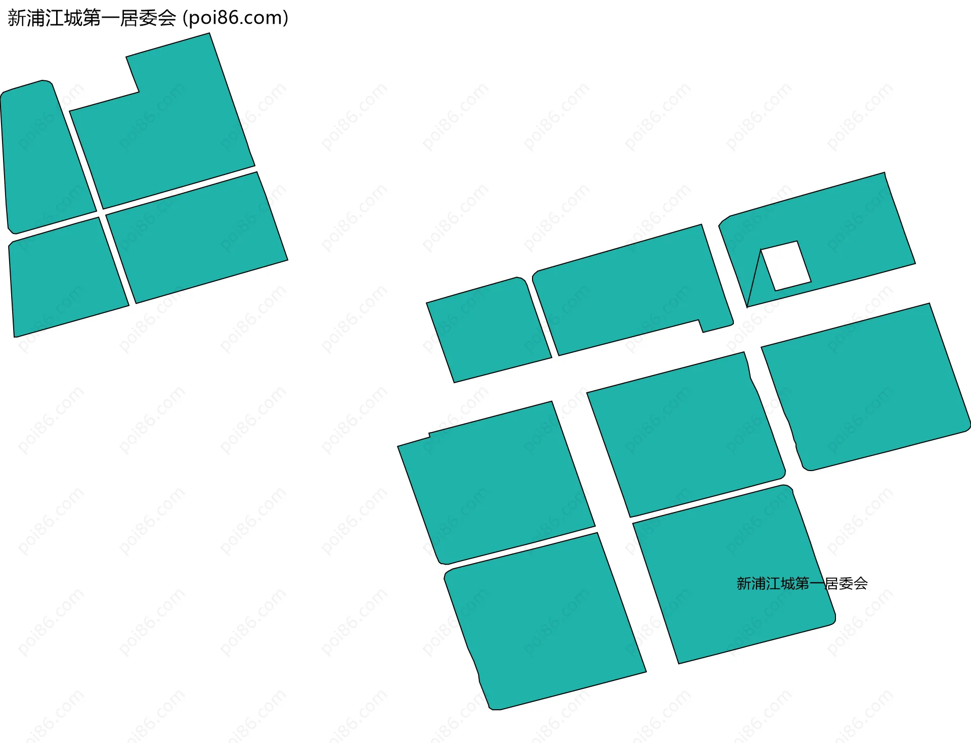 新浦江城第一居委会边界地图