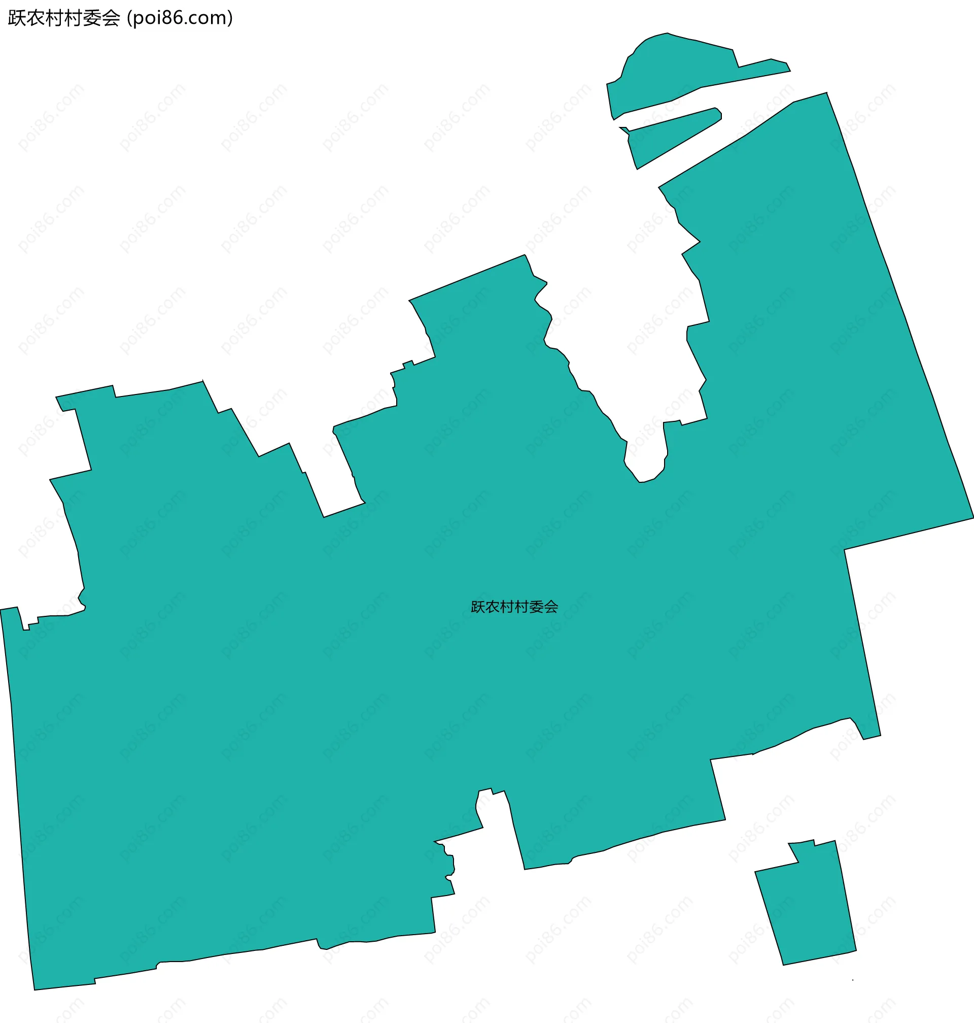 跃农村村委会边界地图