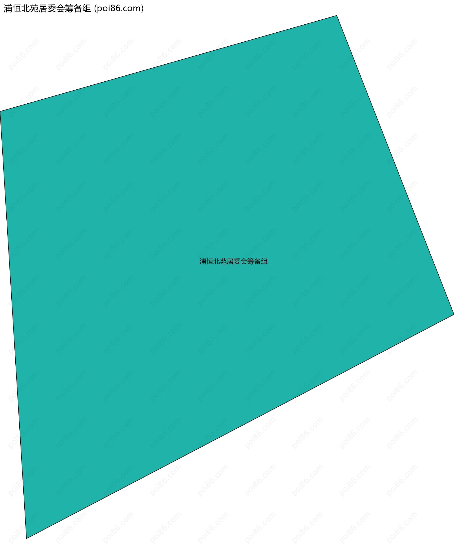 浦恒北苑居委会筹备组边界地图