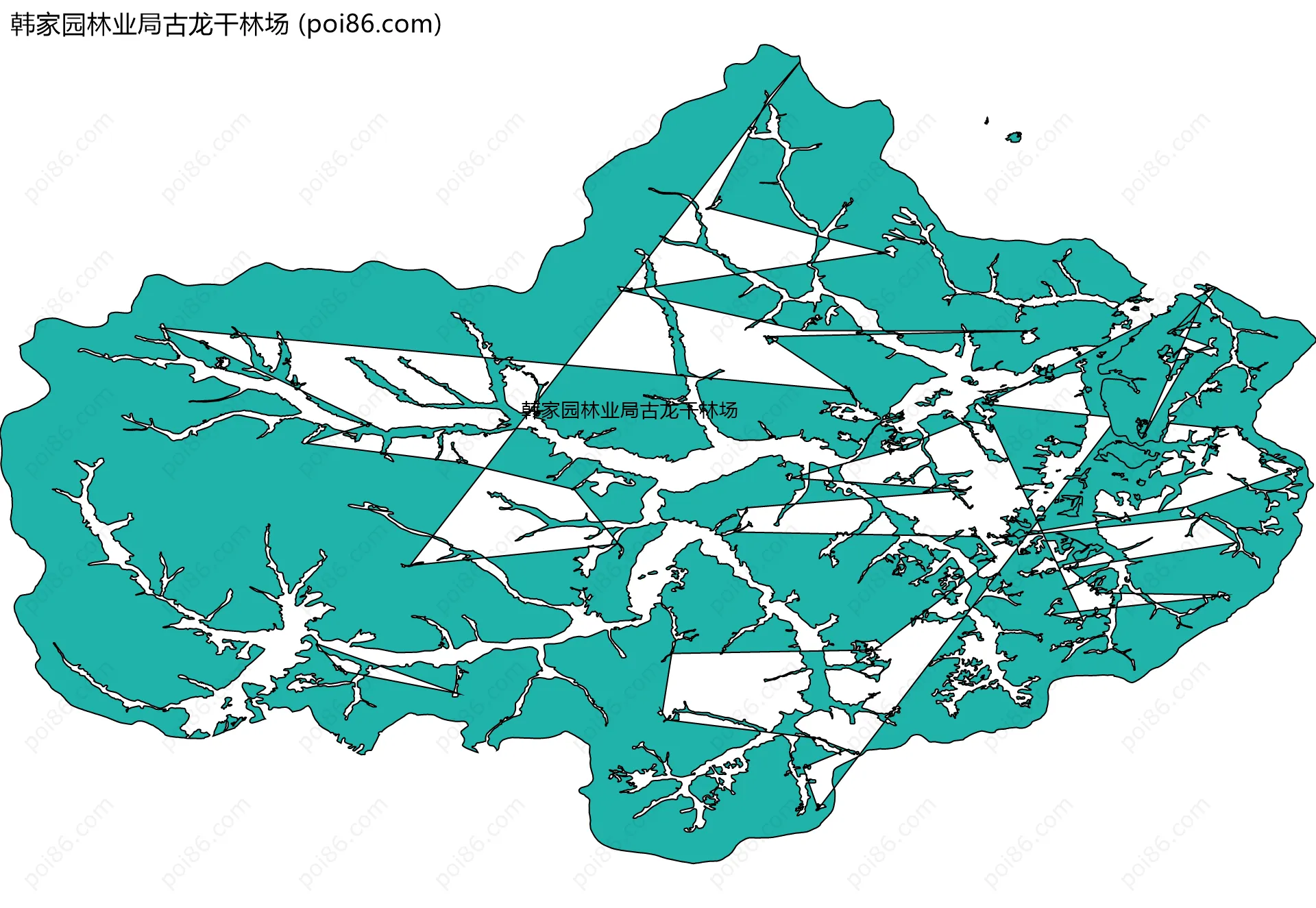 韩家园林业局古龙干林场边界地图