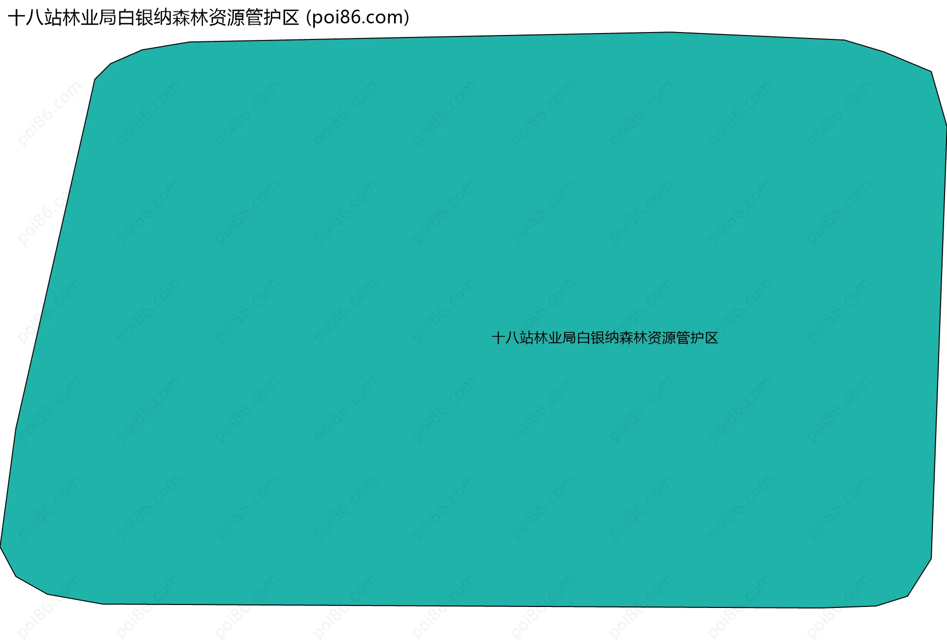 十八站林业局白银纳森林资源管护区边界地图