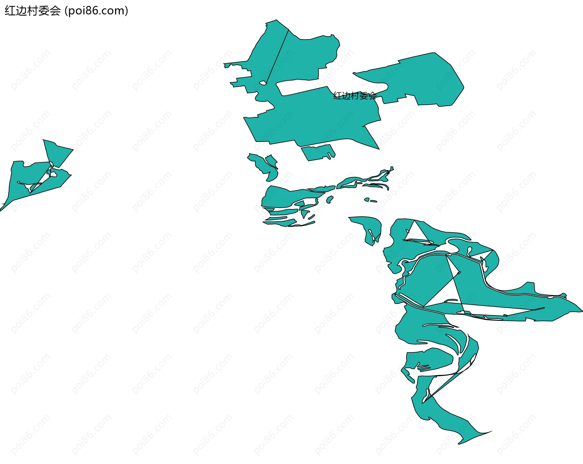 红边村委会边界地图
