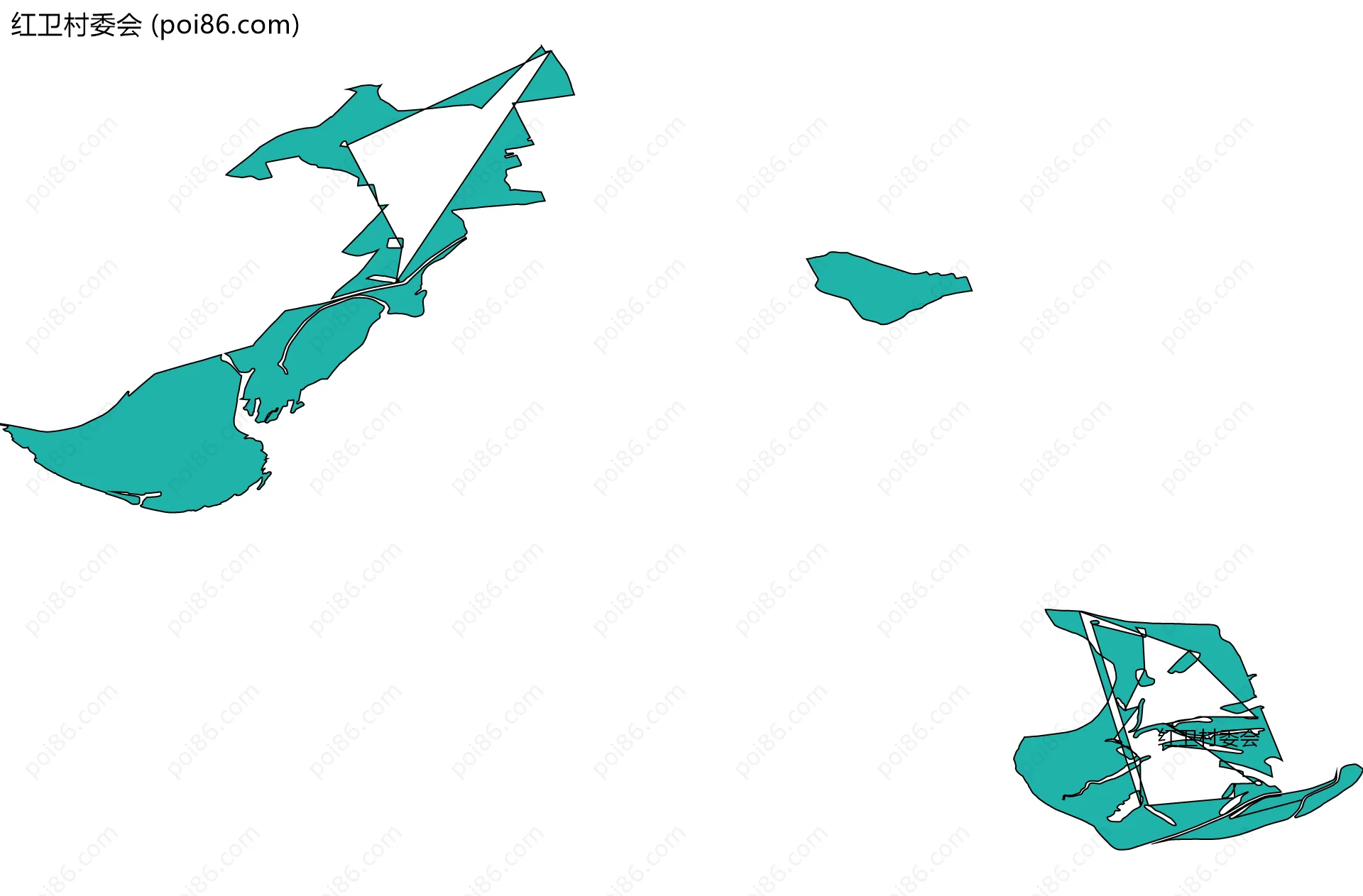 红卫村委会边界地图