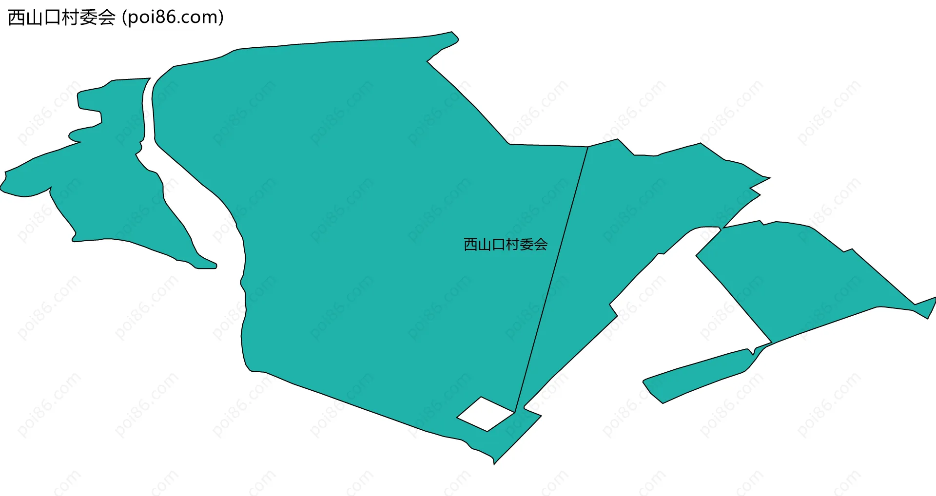 西山口村委会边界地图
