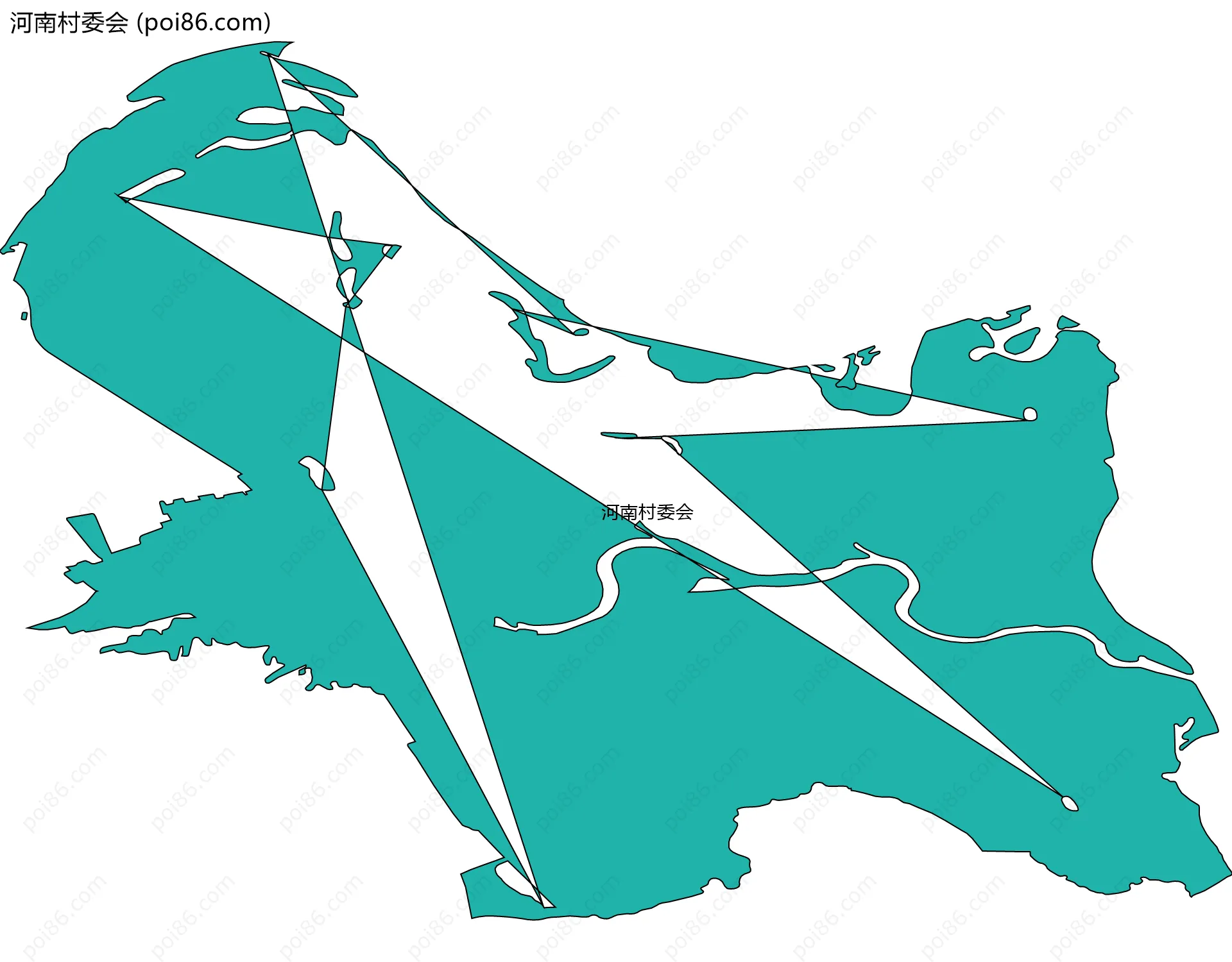 河南村委会边界地图