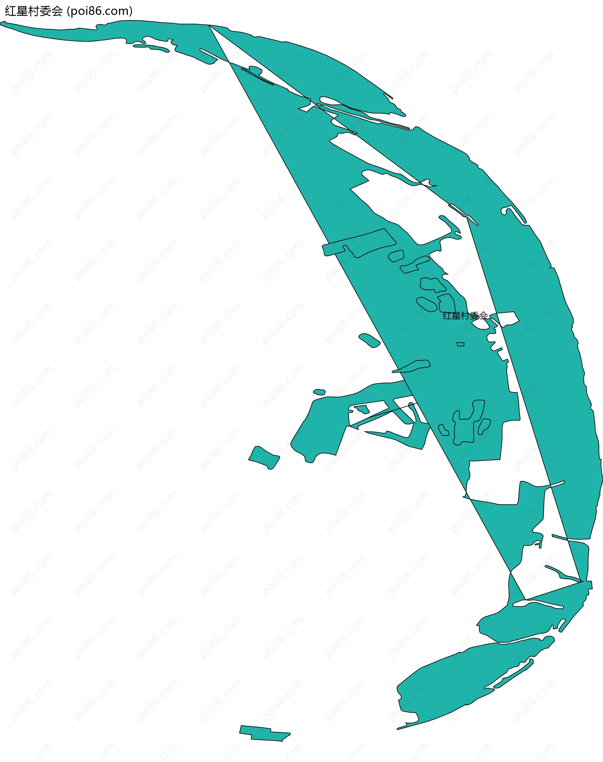 红星村委会边界地图