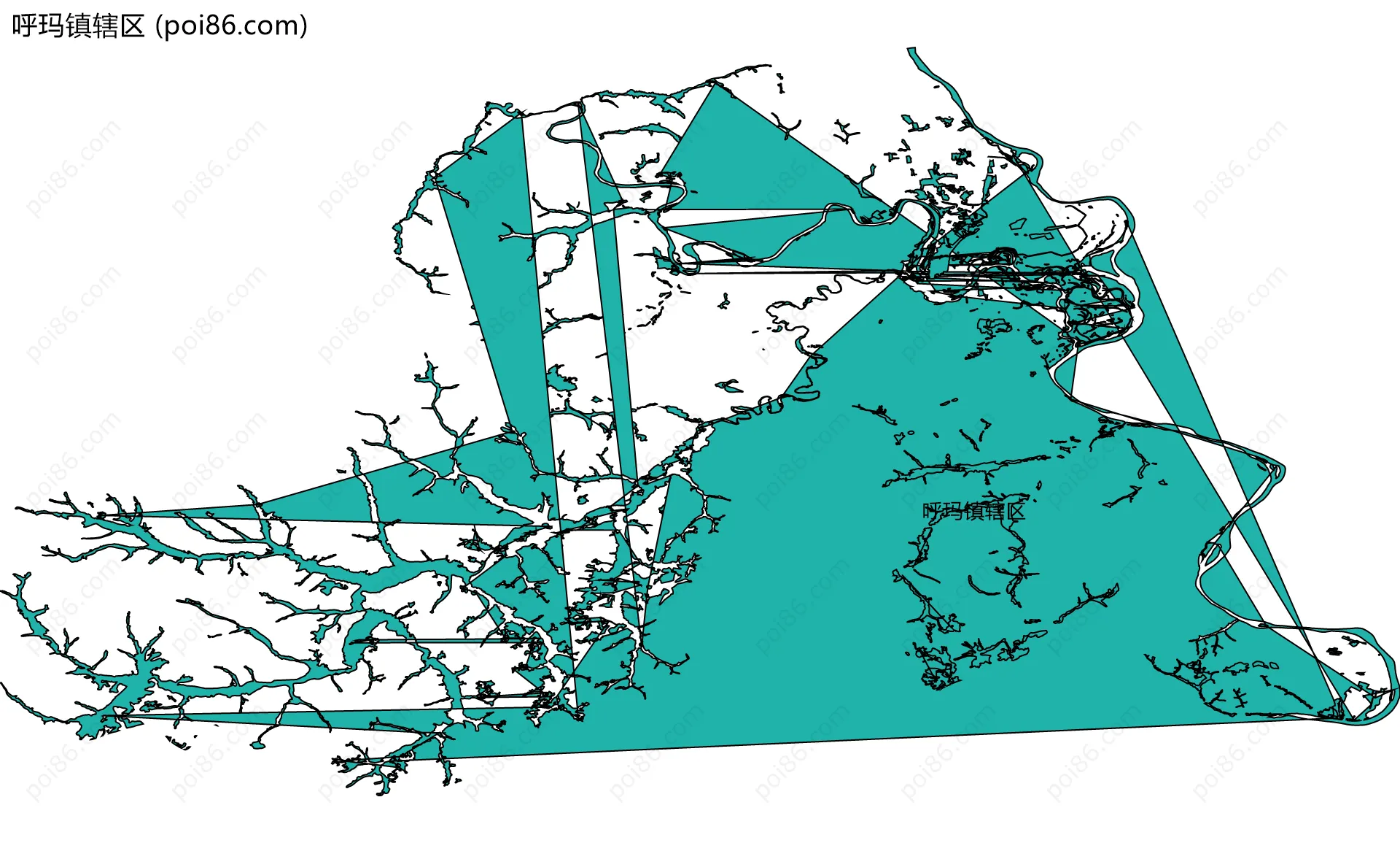 呼玛镇辖区边界地图