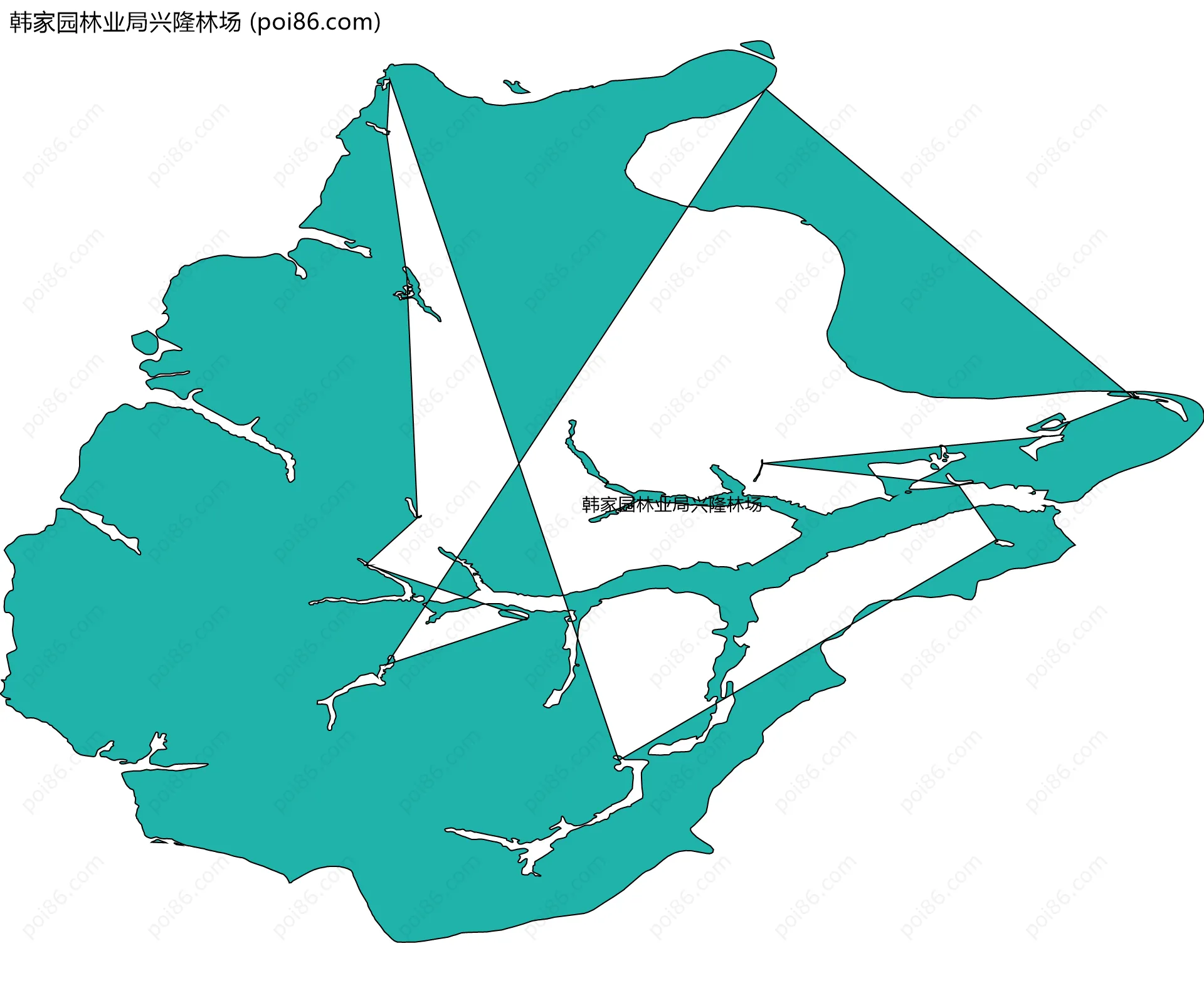 韩家园林业局兴隆林场边界地图