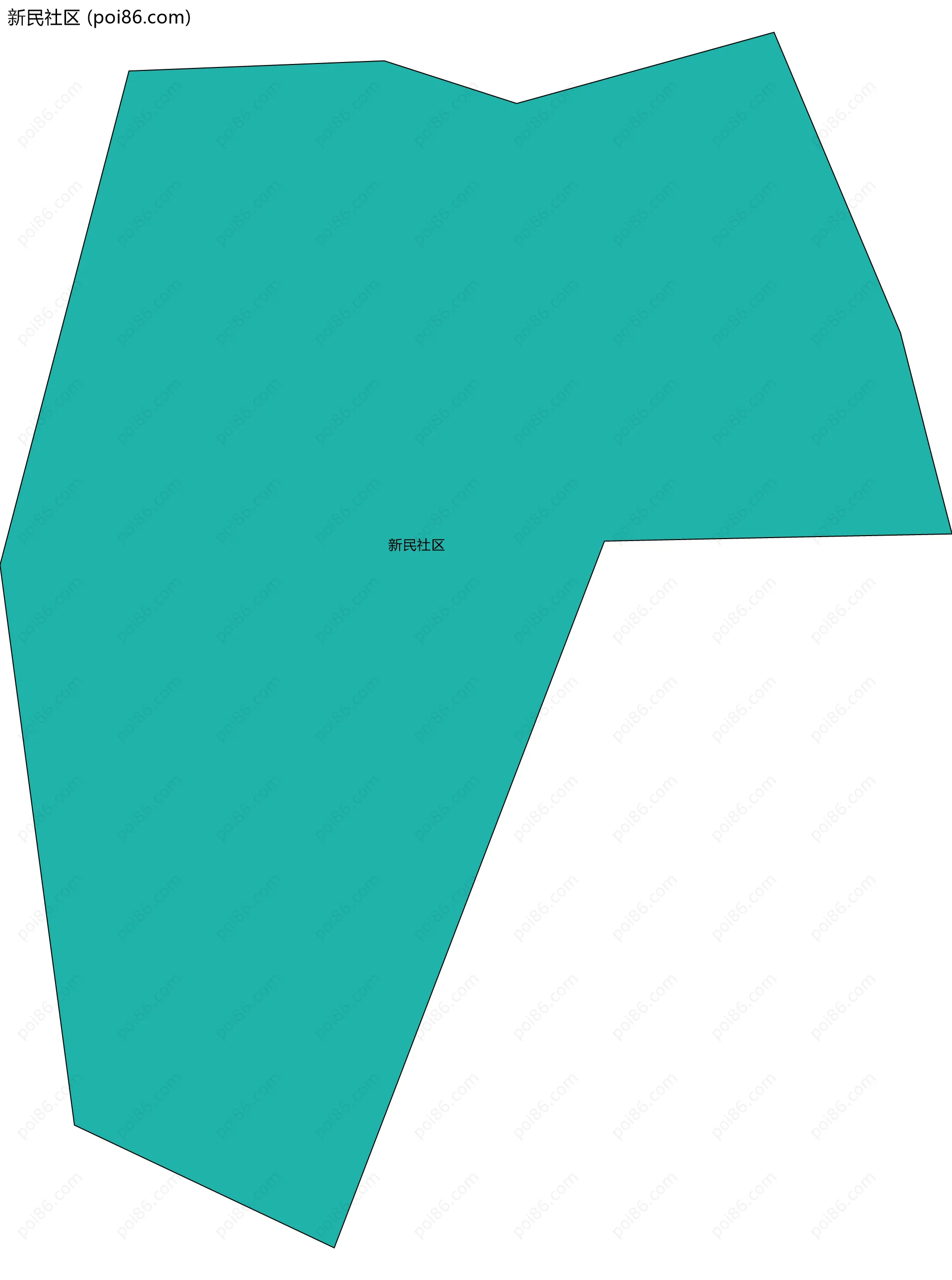 新民社区边界地图