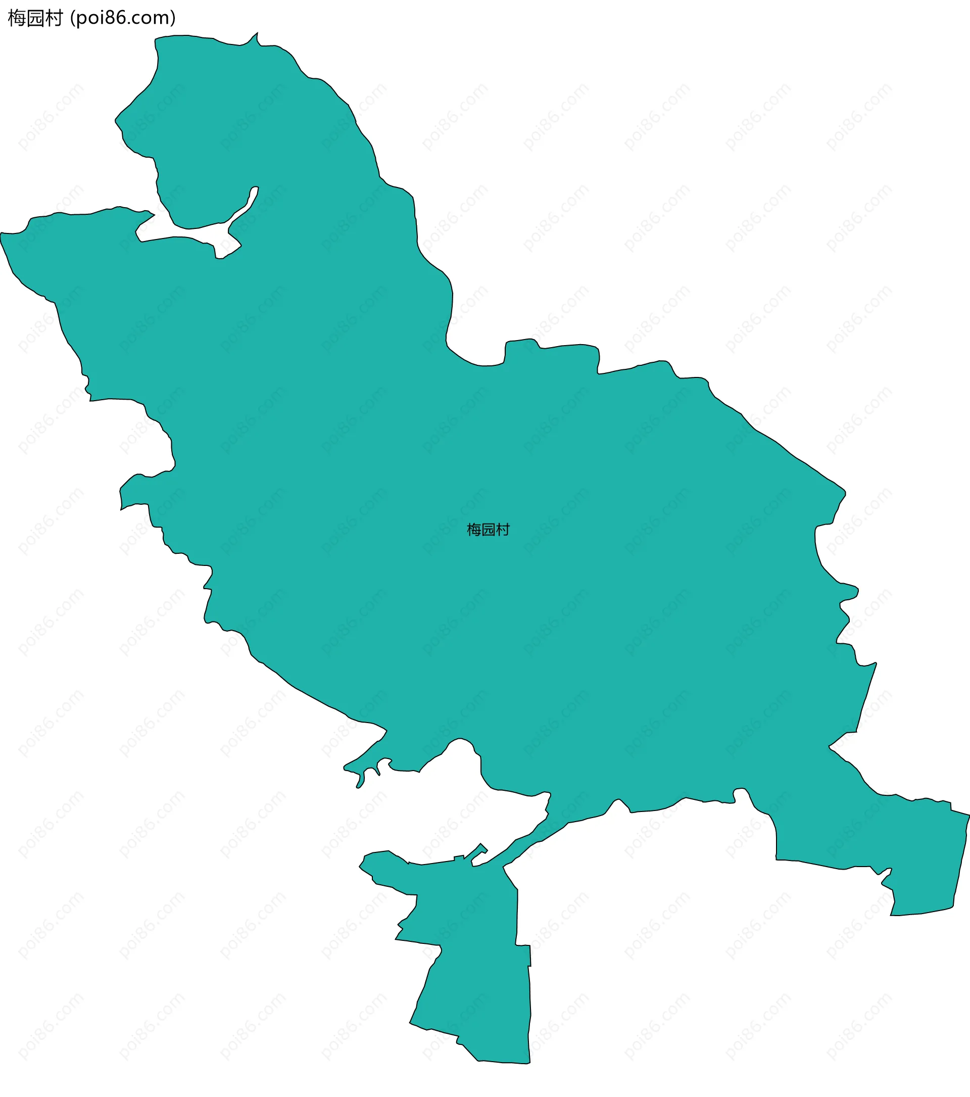 梅园村边界地图