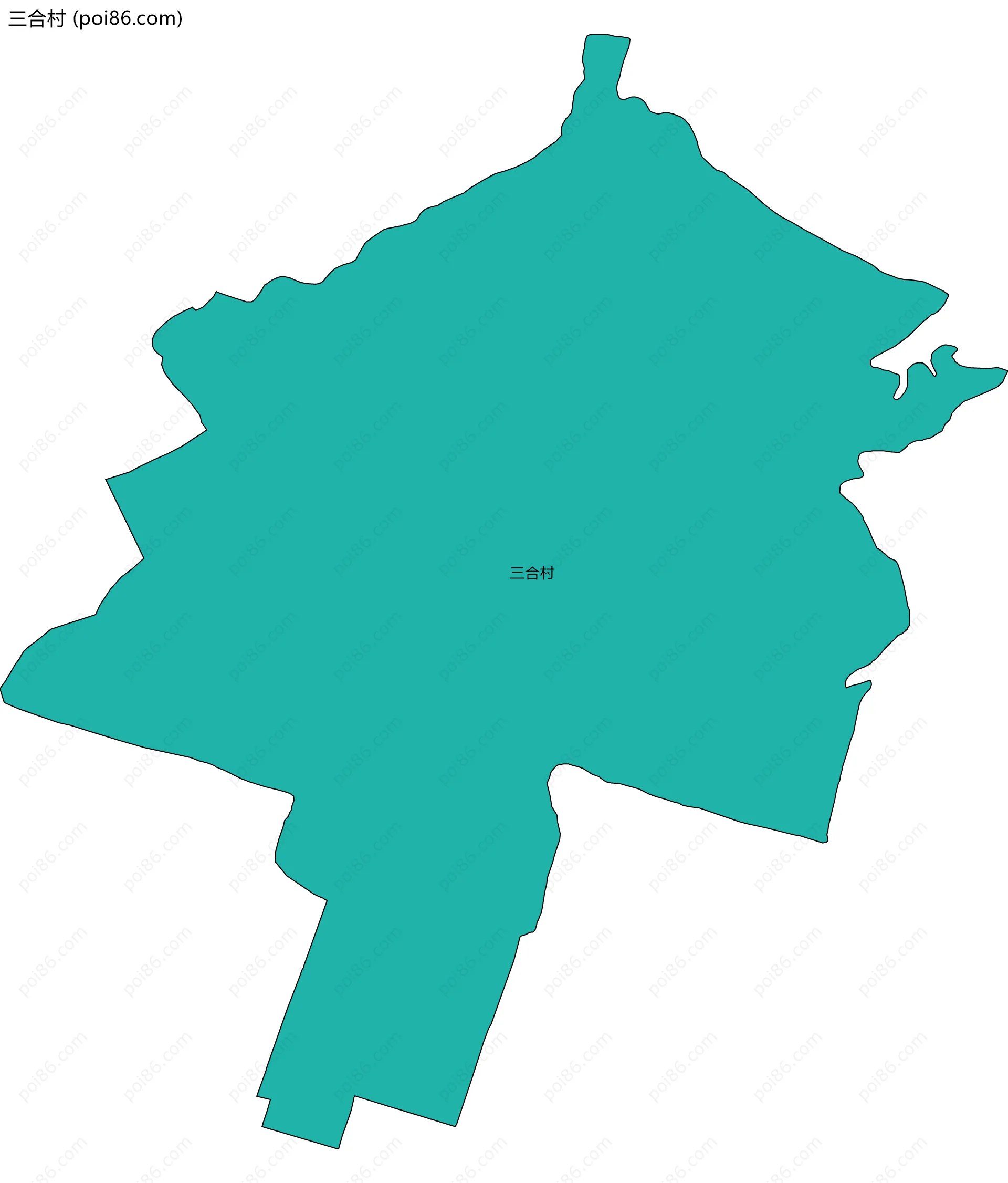 三合村边界地图