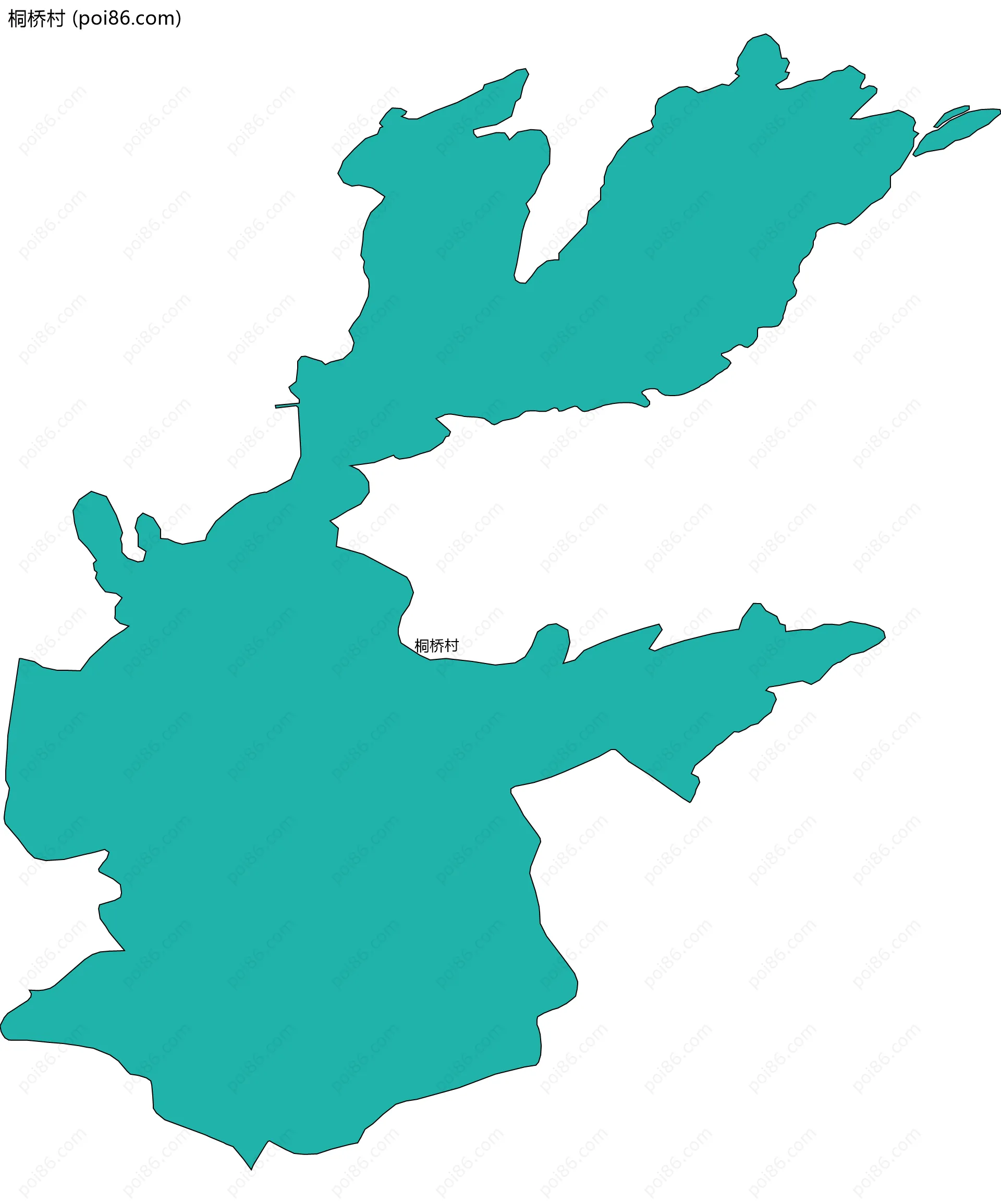 桐桥村边界地图