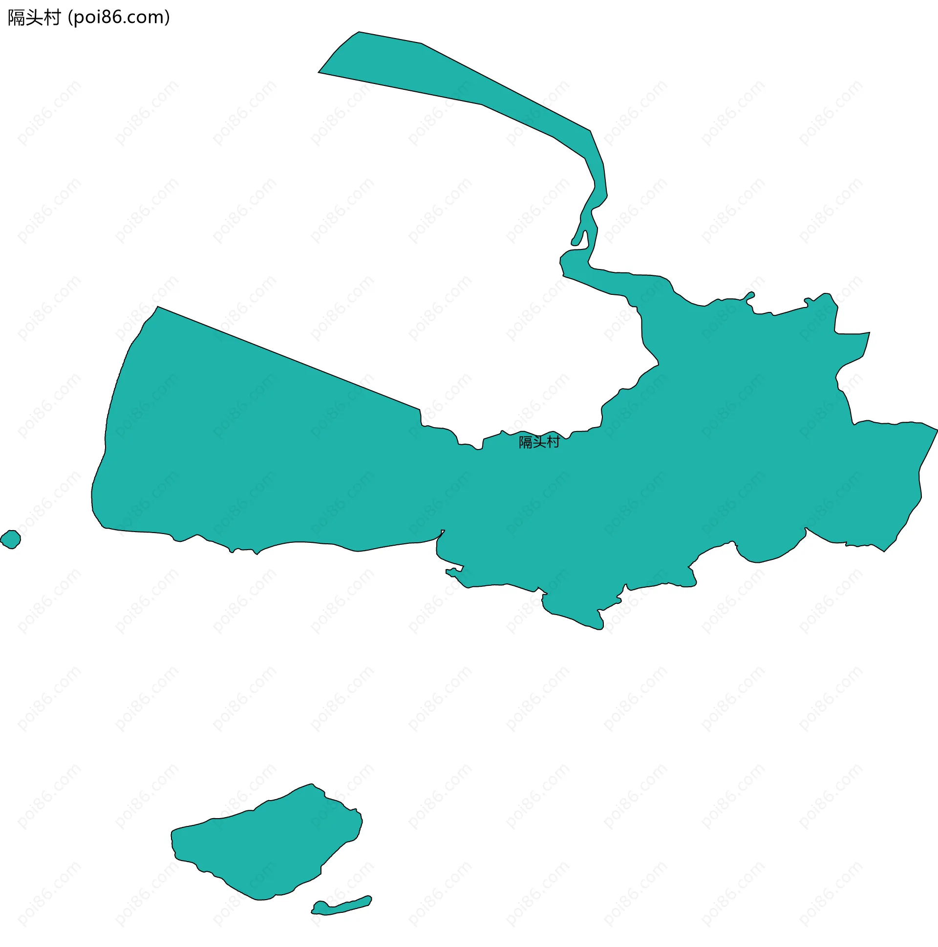 隔头村边界地图