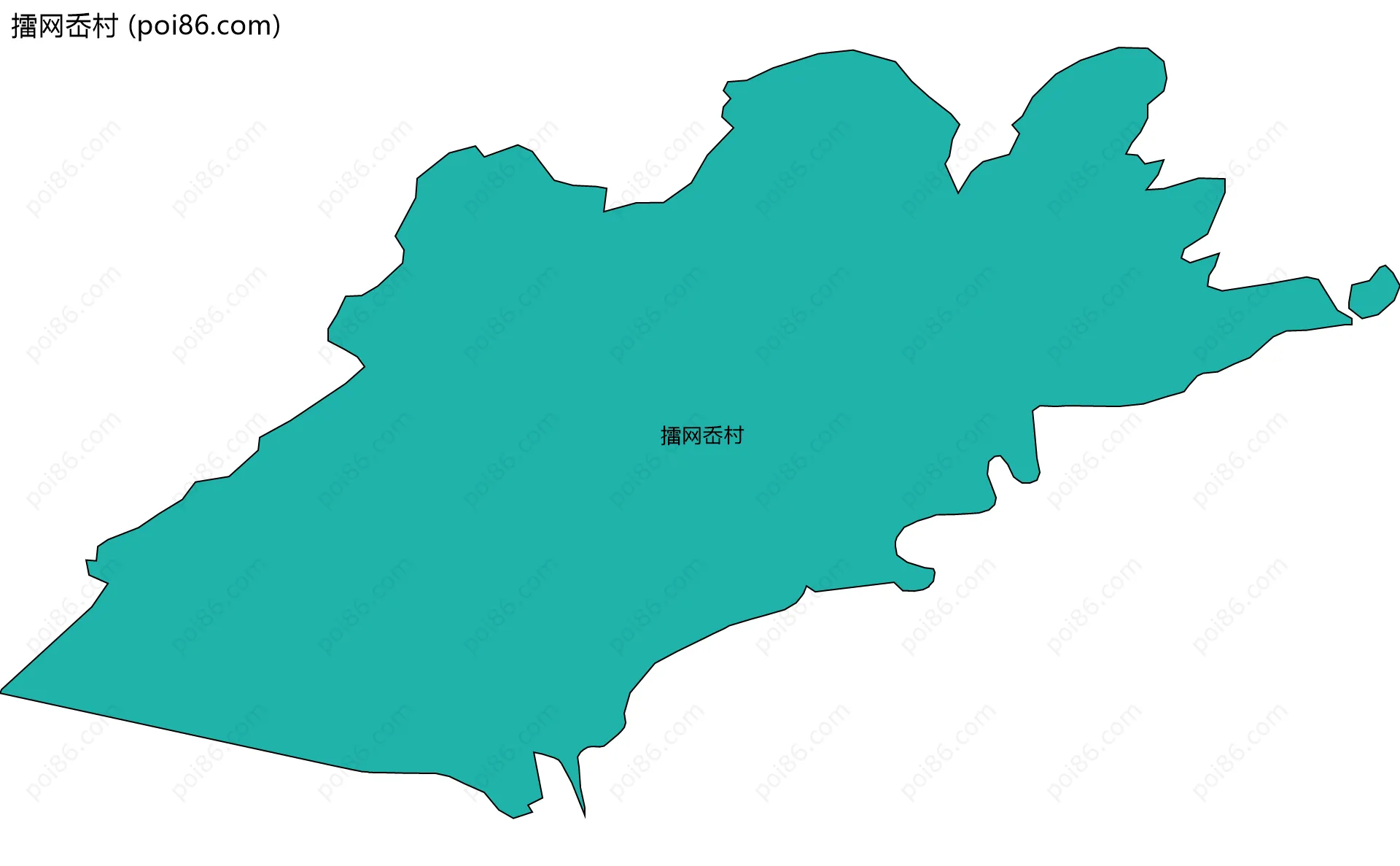 擂网岙村边界地图