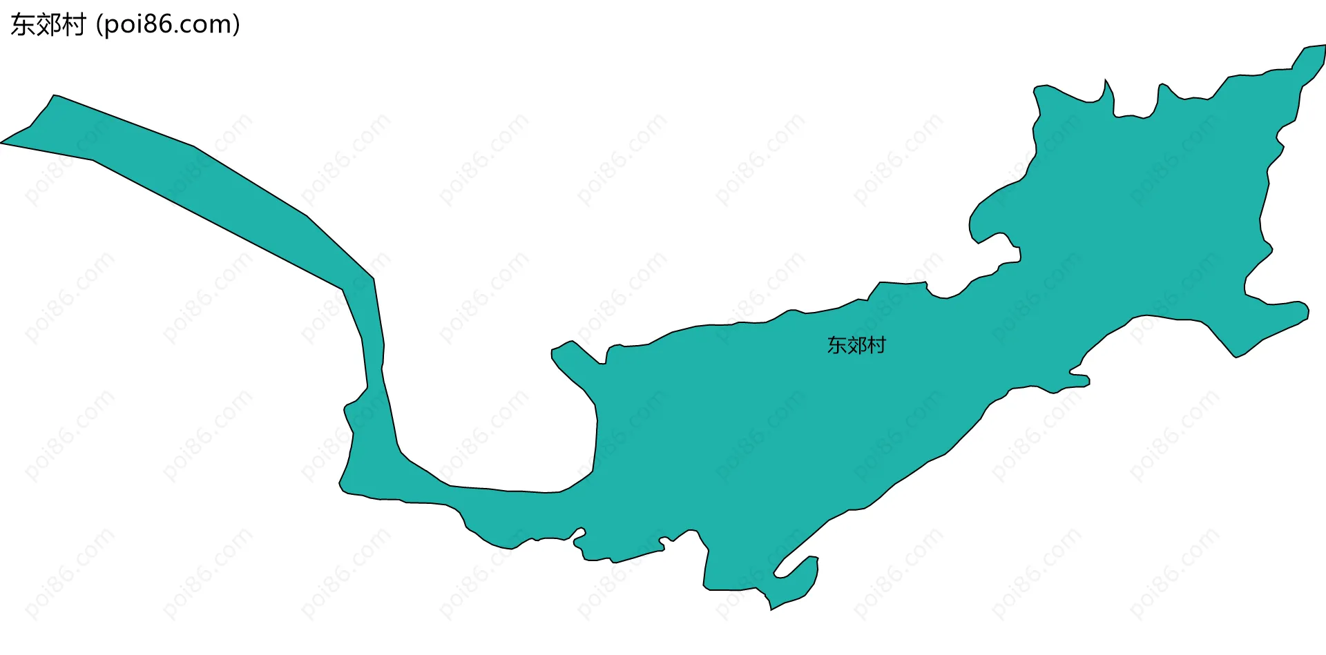 东郊村边界地图