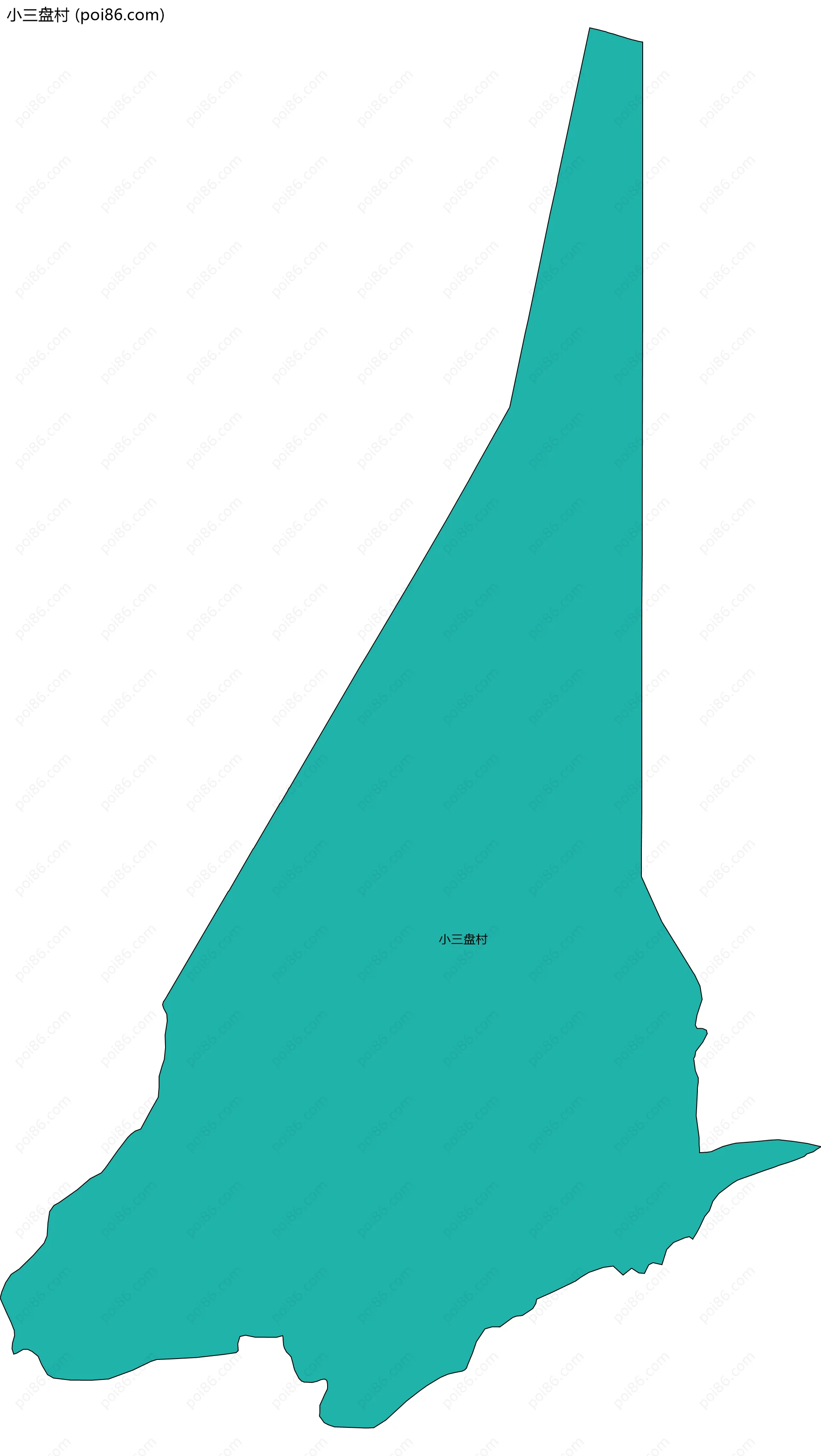 小三盘村边界地图