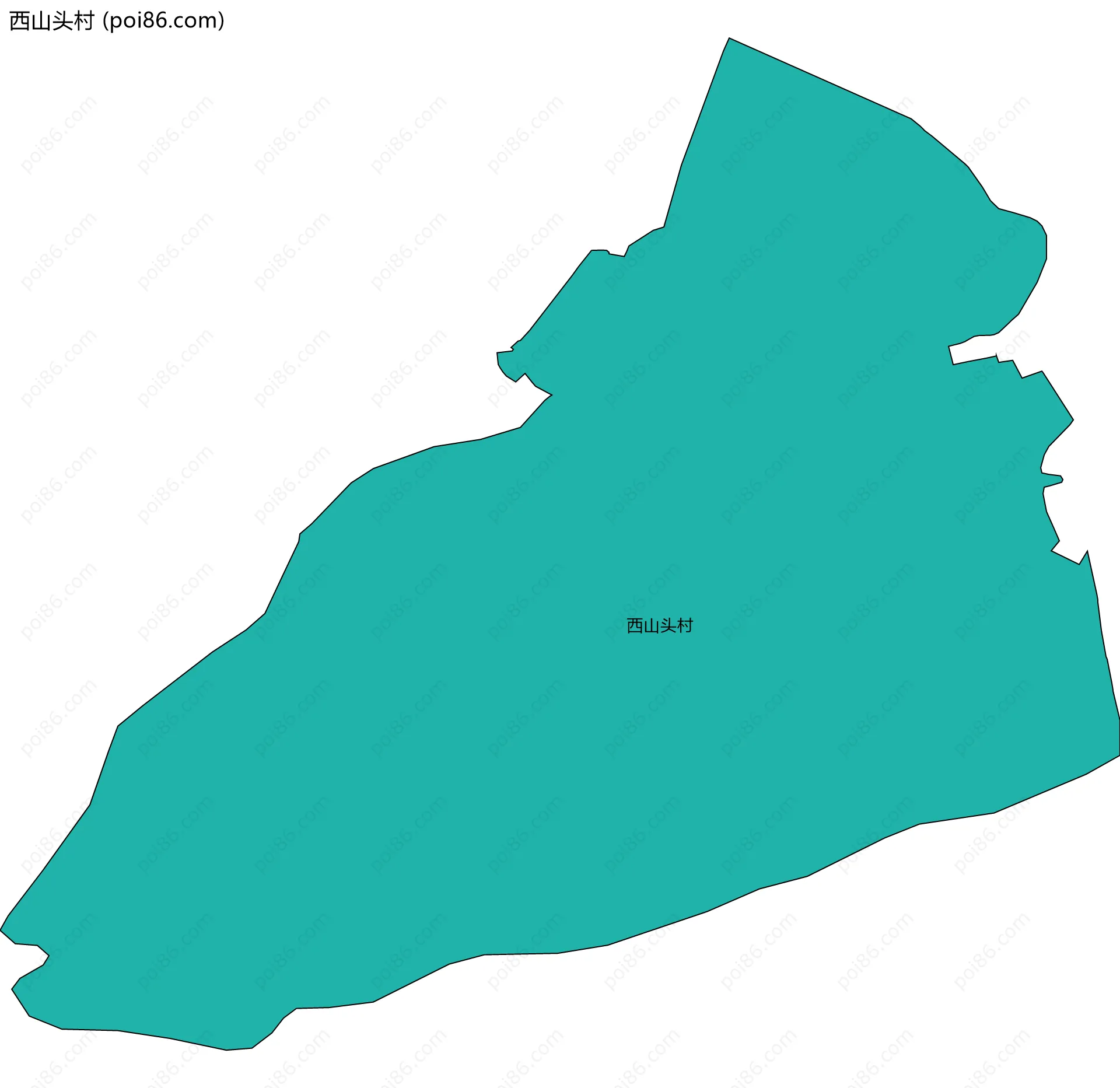 西山头村边界地图