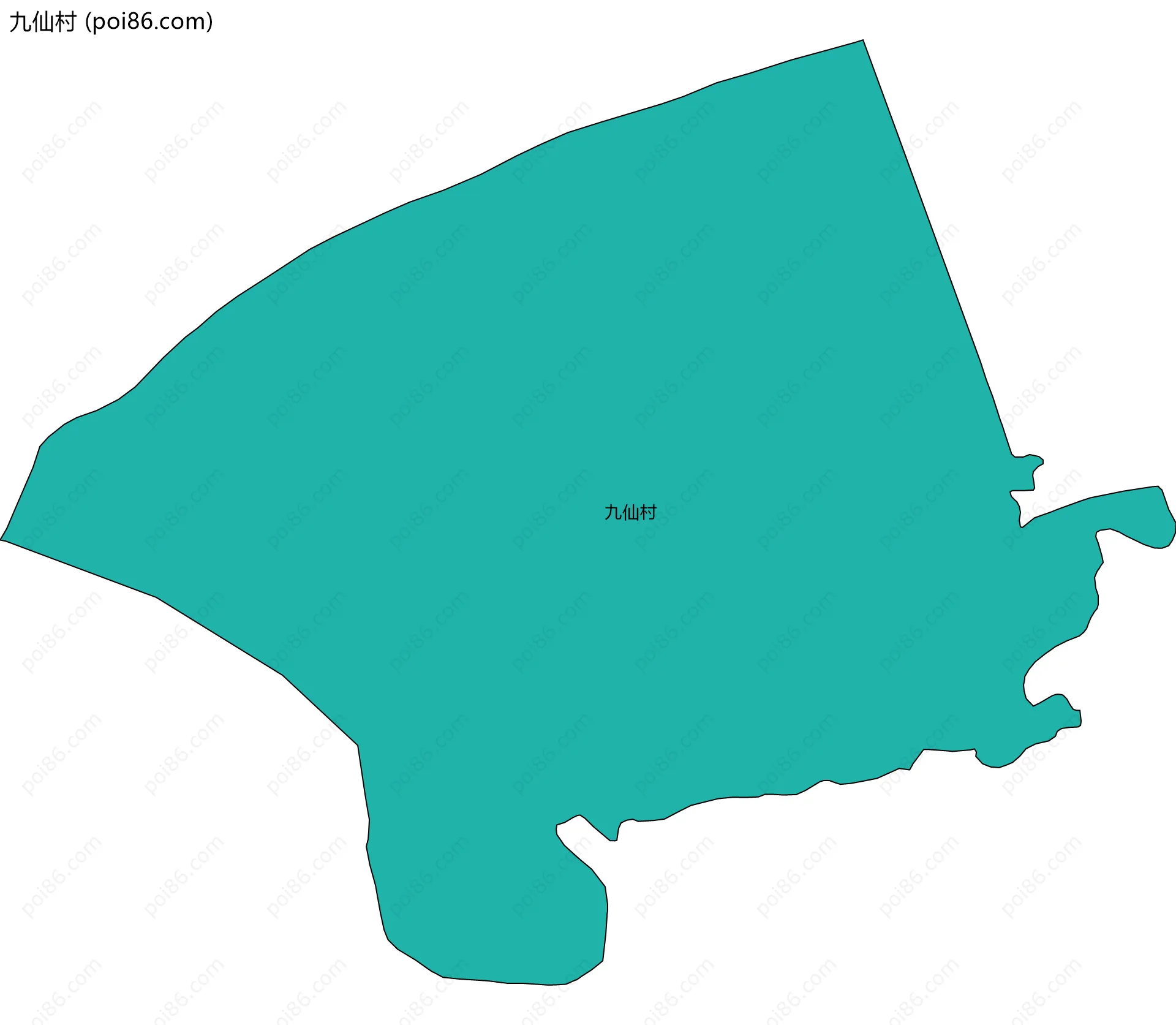 九仙村边界地图