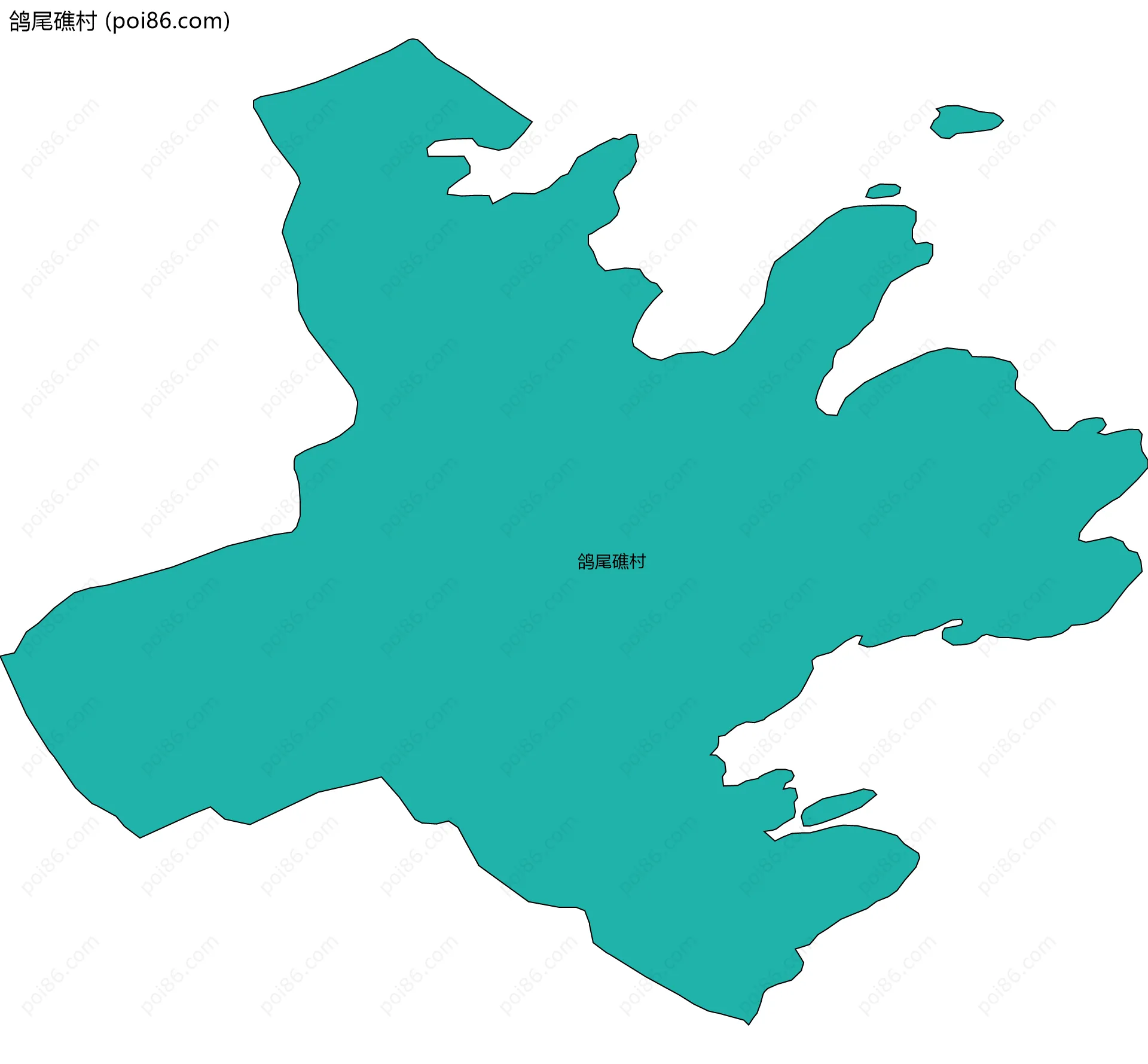 鸽尾礁村边界地图