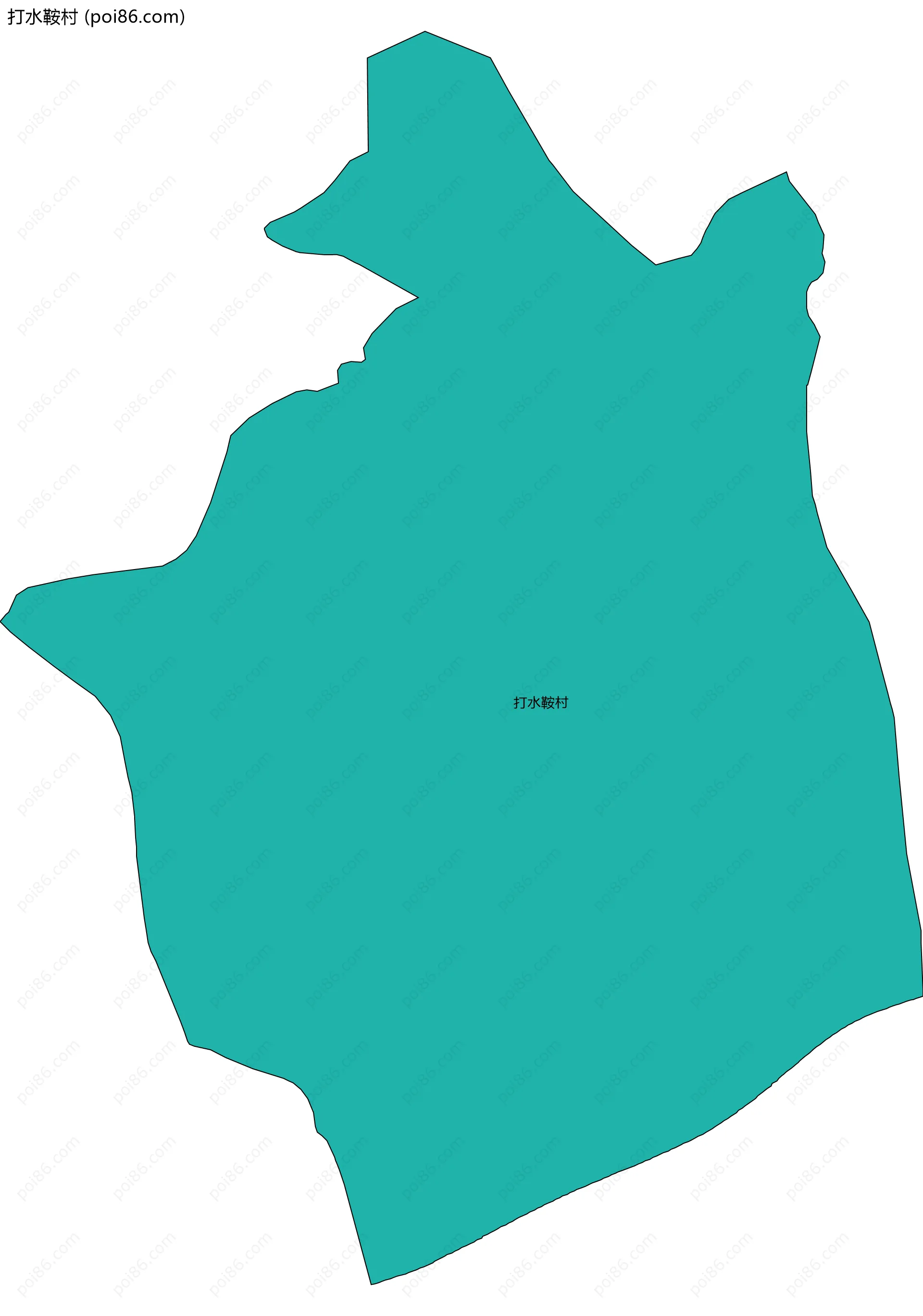 打水鞍村边界地图