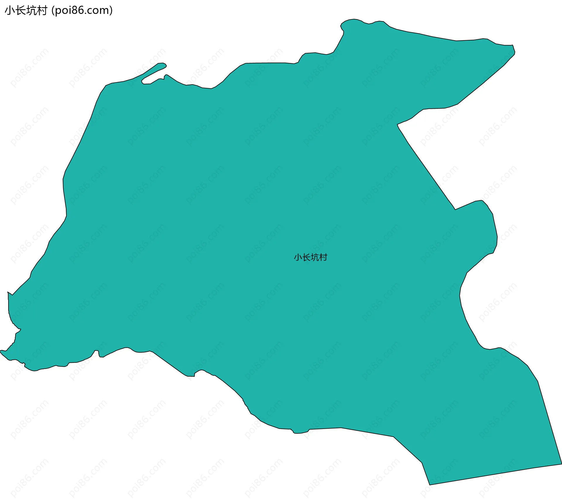 小长坑村边界地图