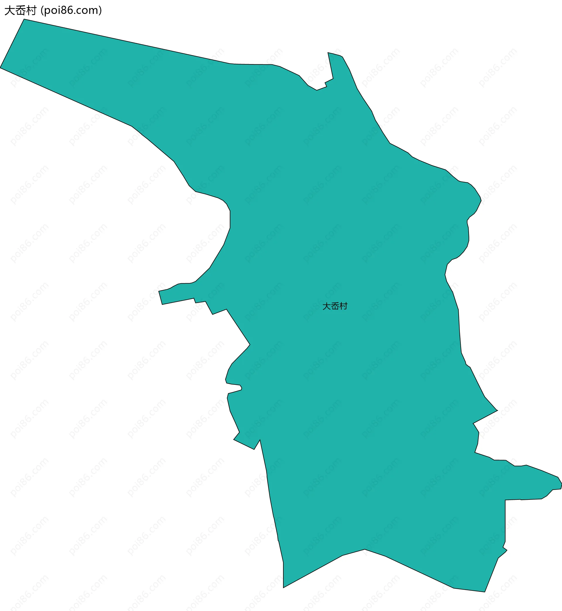 大岙村边界地图