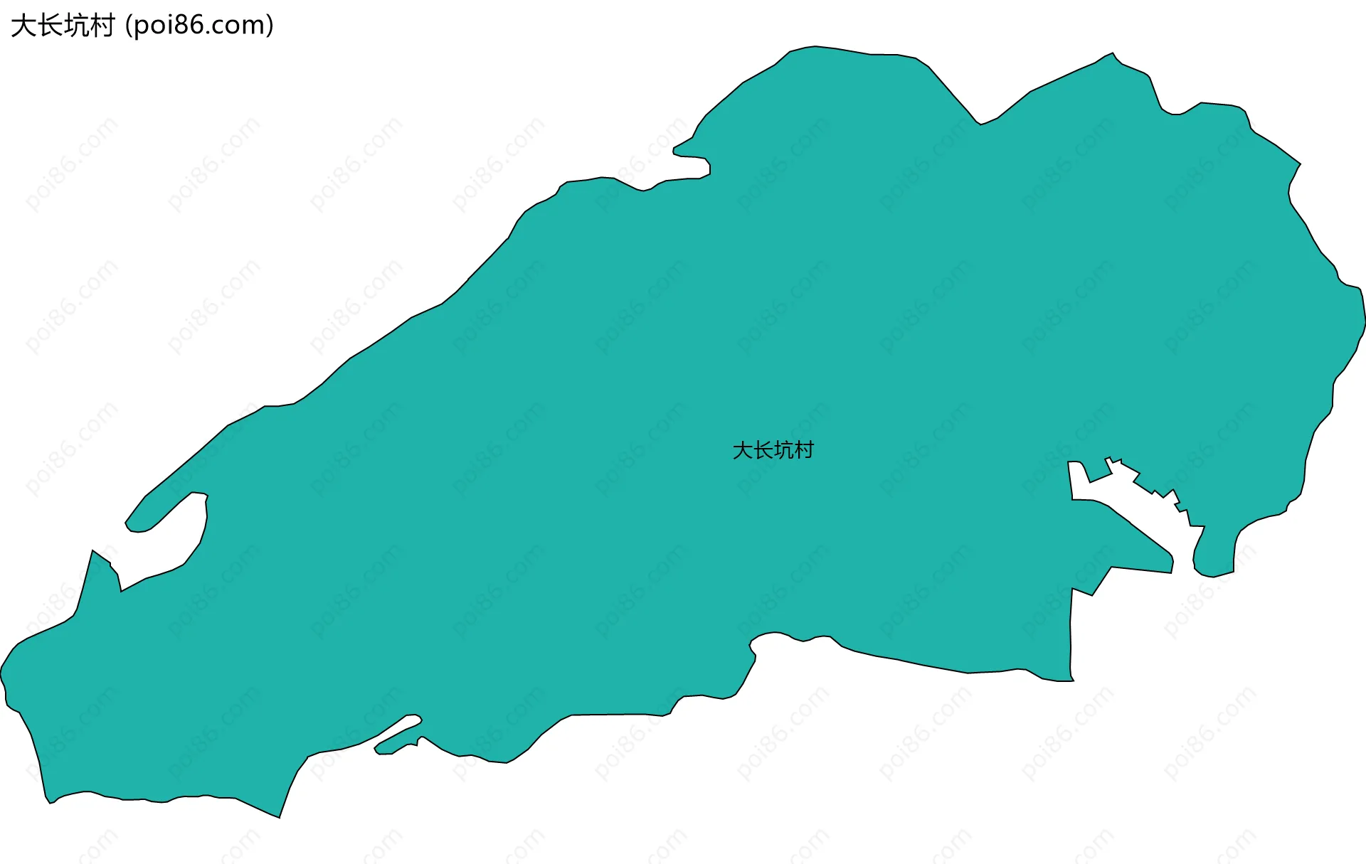 大长坑村边界地图