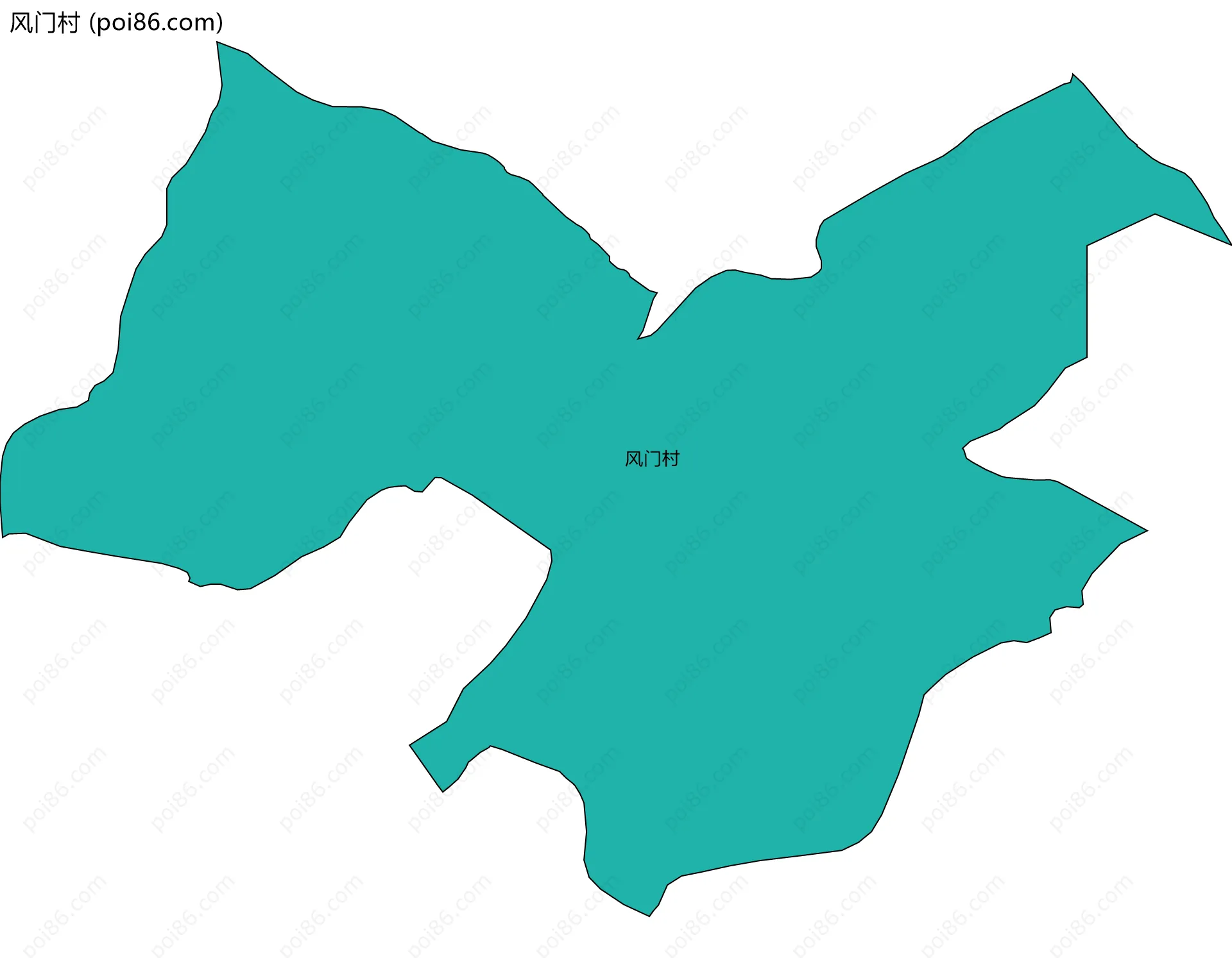 风门村边界地图